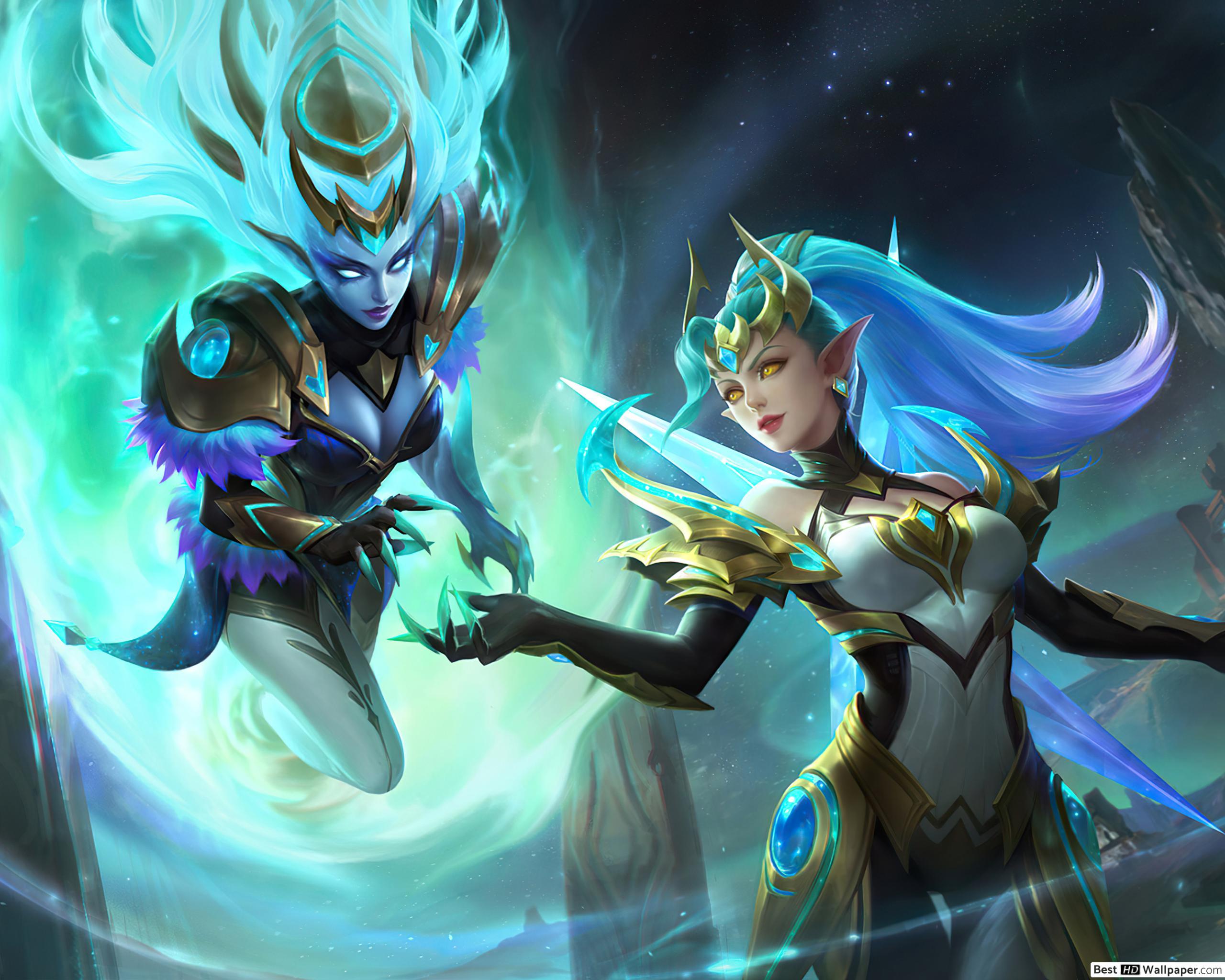 2560x2048 Gemini Zodiac 'Selena' with 'Karina' Legends (ML) HD wallpaper download
