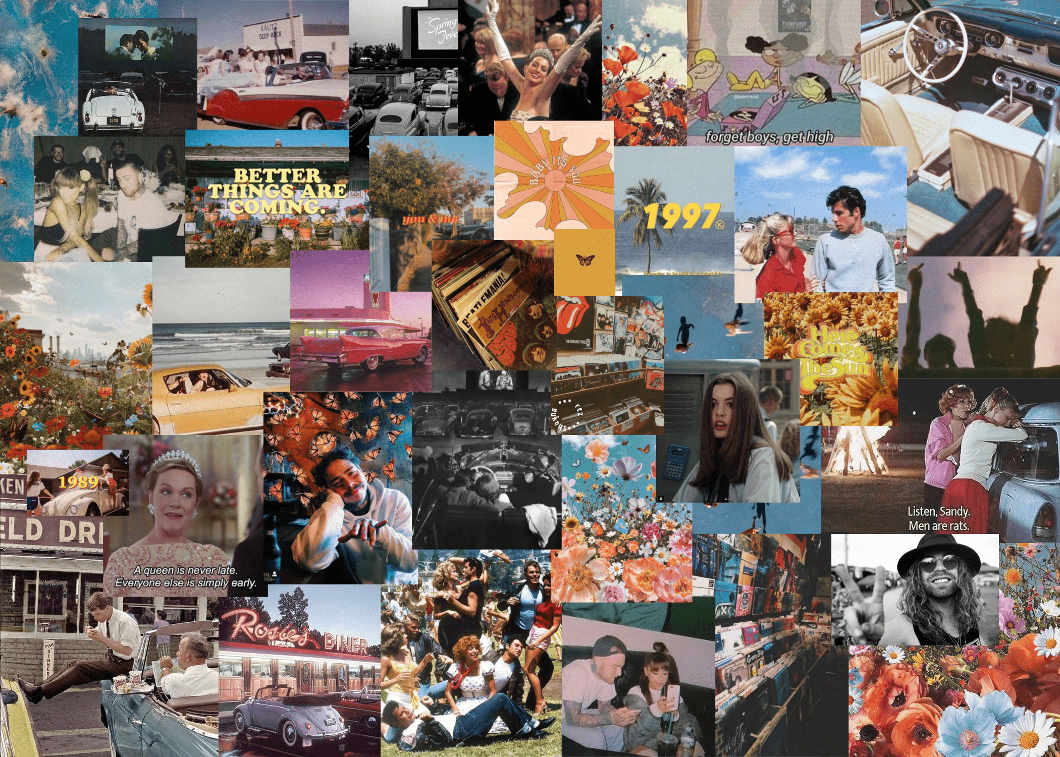 2100x1500 Vintage 90 Aesthetic Collage Wallpaper Laptop