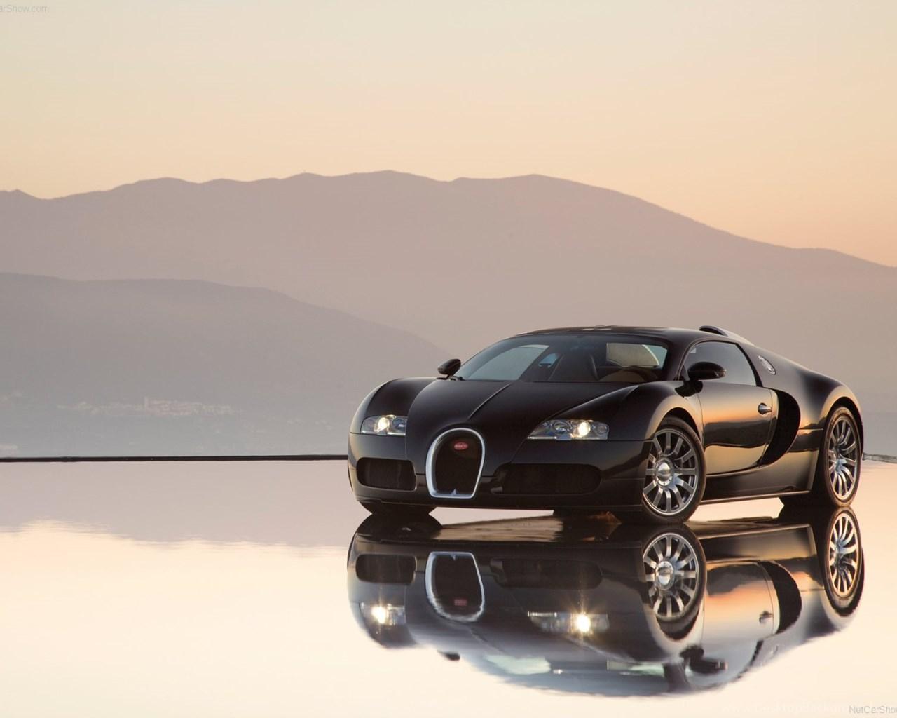 1280x1024 Black Bugatti Veyron HD Desktop Background