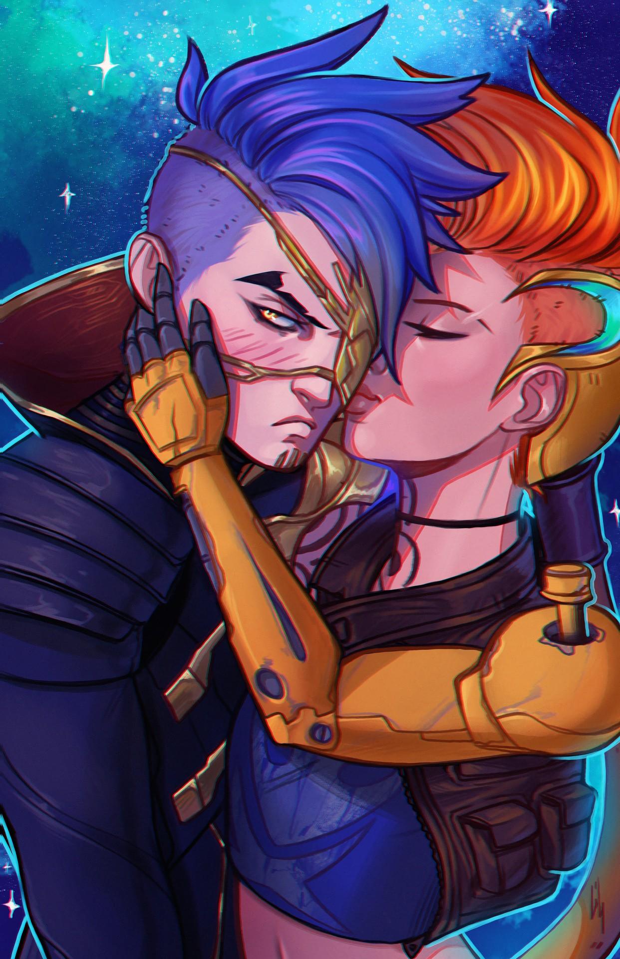 1242x1920 Odyssey Jinx & Kayn. Wallpaper & Fan Arts. League Of Legends