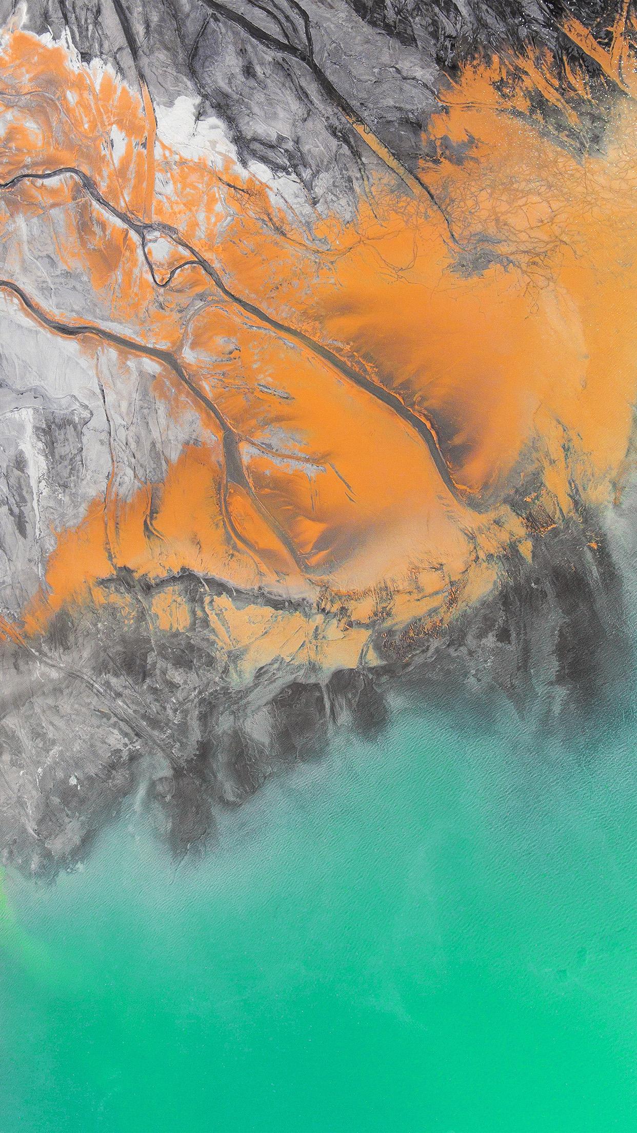 1242x2208 Earthview Nature Green Orange Wallpaper