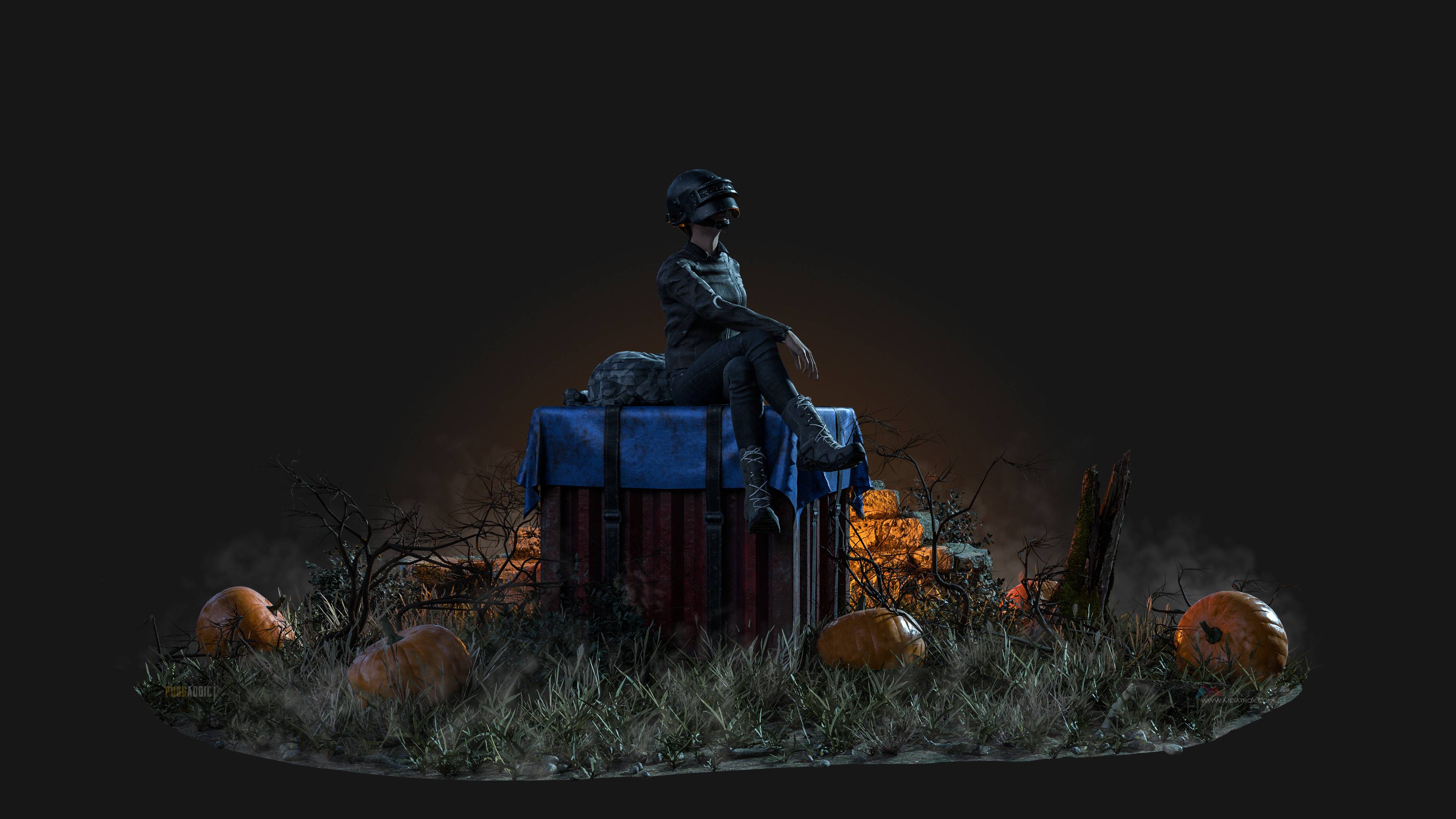 3840x2160 PUBG Halloween Pumpkin Wallpaper, HD Games 4K Wallpaper