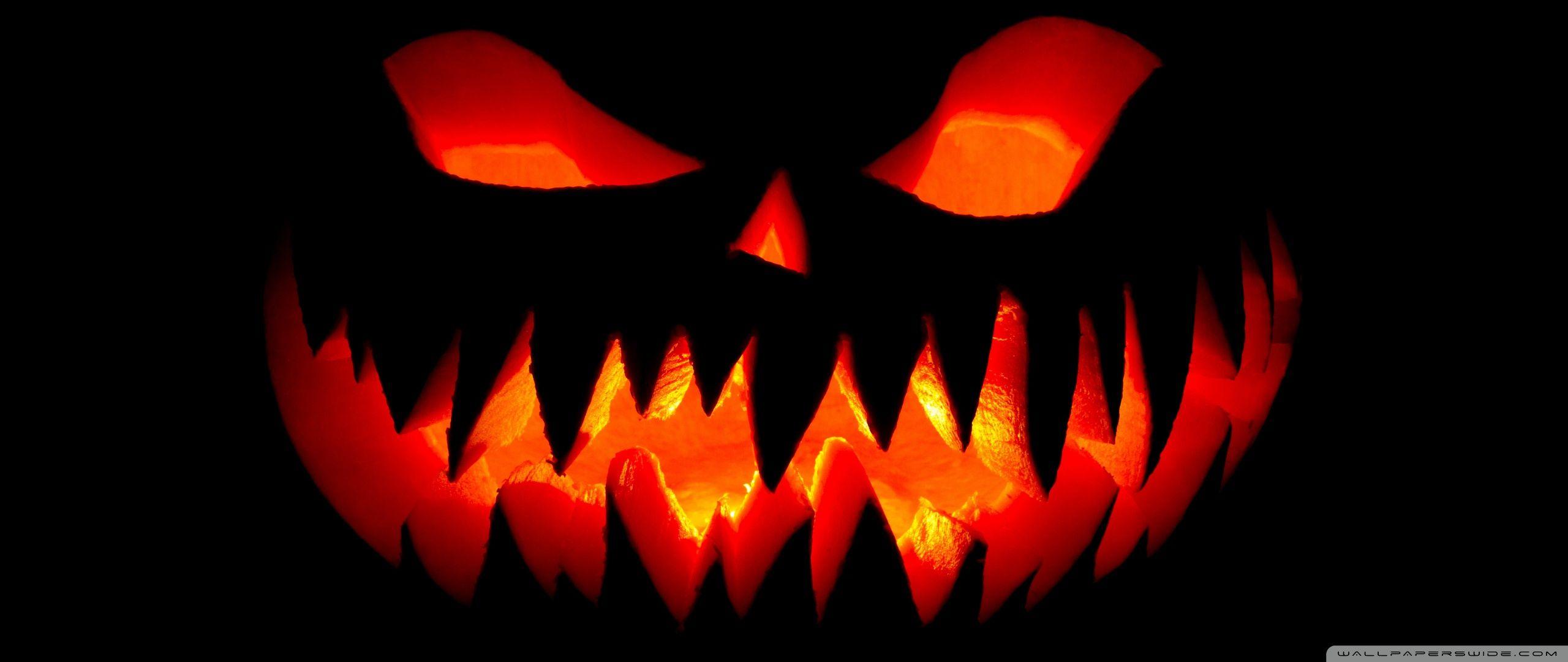 2560x1080 Halloween Monster Wallpaper