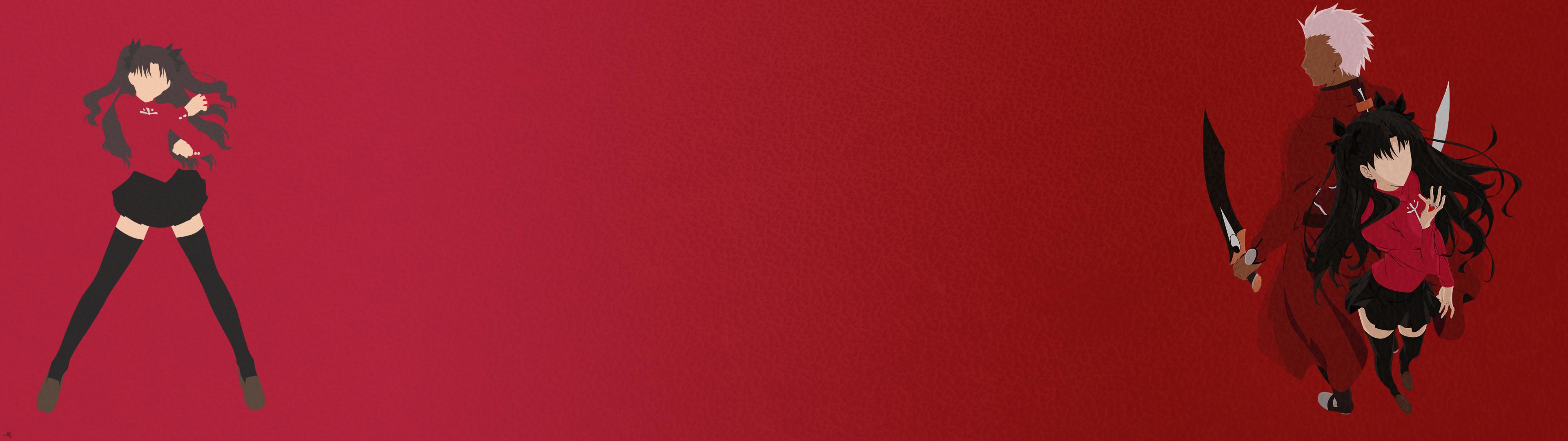 3840x1080 Red Anime