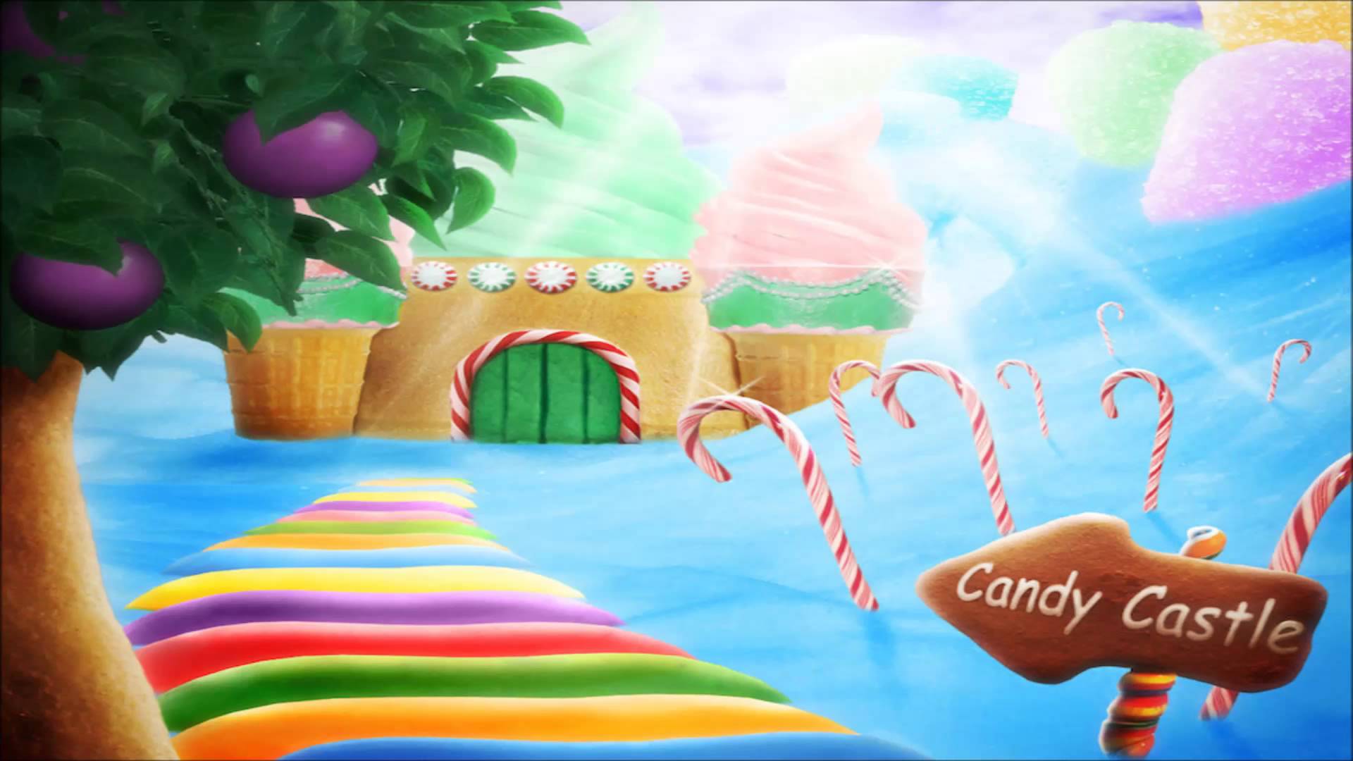 realistic candyland background