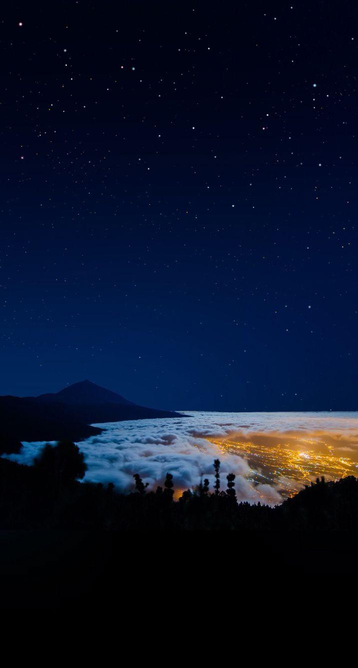 716x1334 Night Beach Wallpaper. Night scenery, Landscape scenery, Scenery