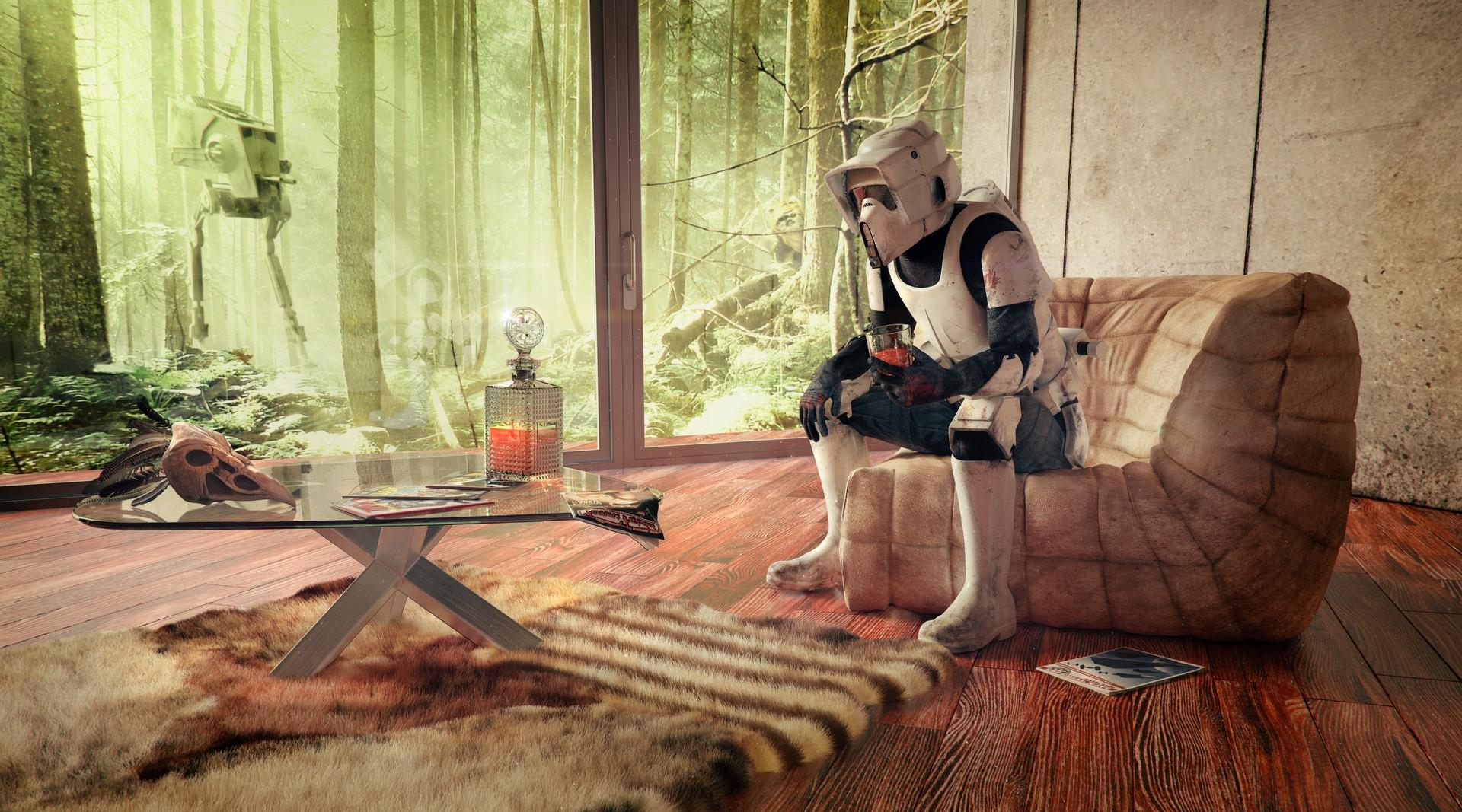 1920x1067 #drink, #Endor, #AT ST, #Star Wars, #scout Trooper, Wallpaper. Mocah HD Wallpaper