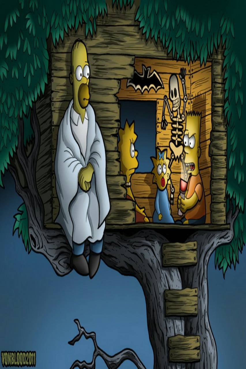853x1280 Simpsons Halloween wallpaper