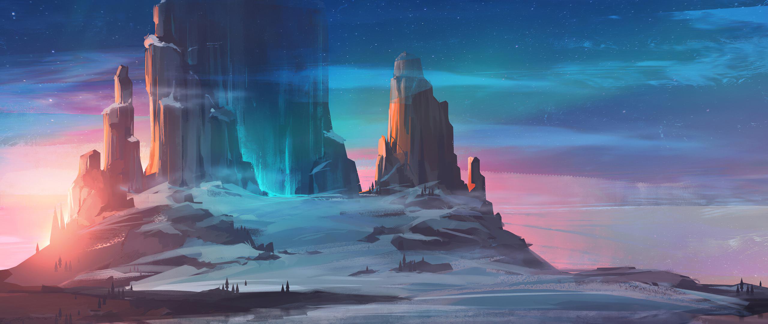 2560x1080 Beautiful Landscape Digital Art 4k 2560x1080 Resolution HD 4k Wallpaper, Image, Background, Photo and Picture
