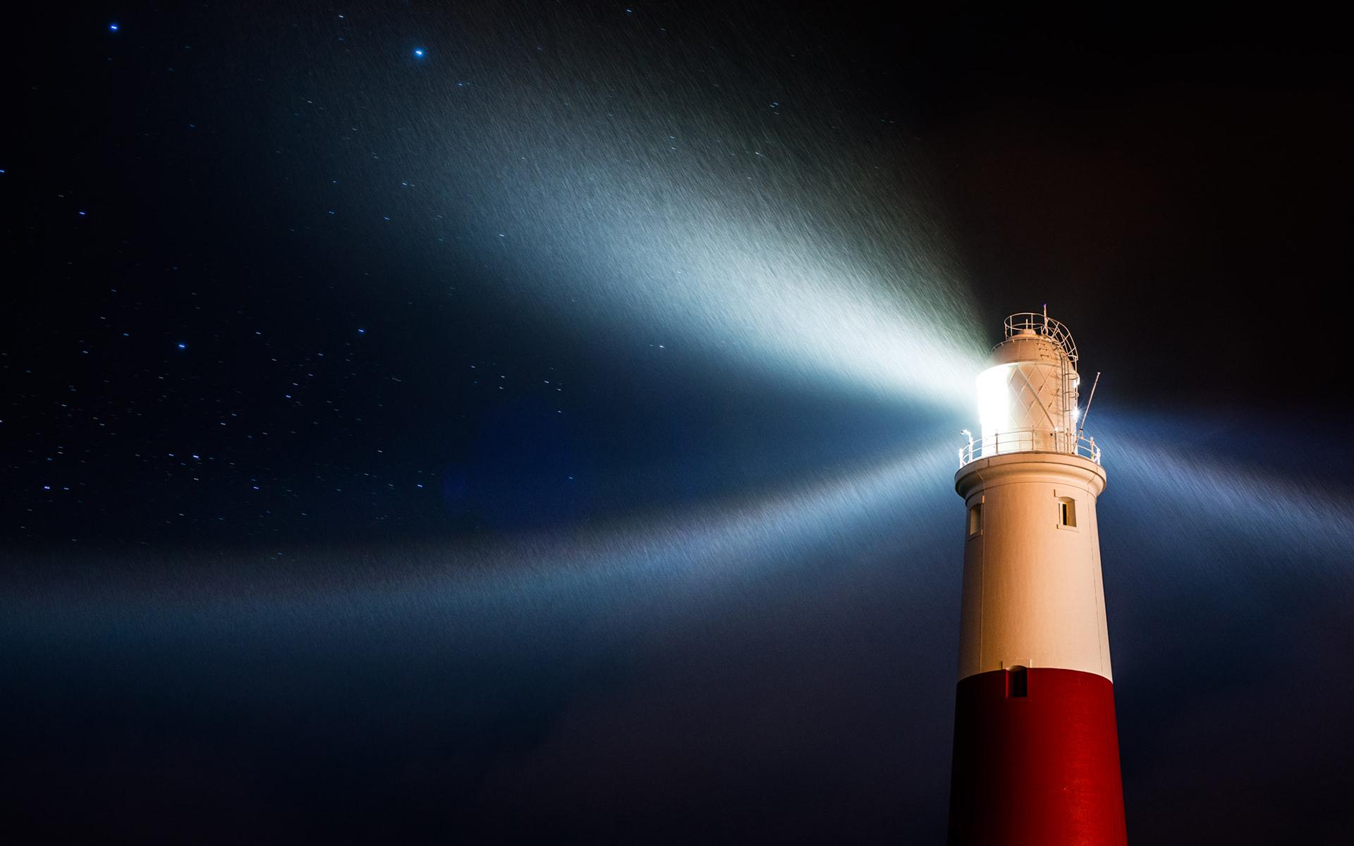1920x1200 lighthouse, Night, Light, Stars, Rain Wallpaper HD / Desktop and Mobile Background