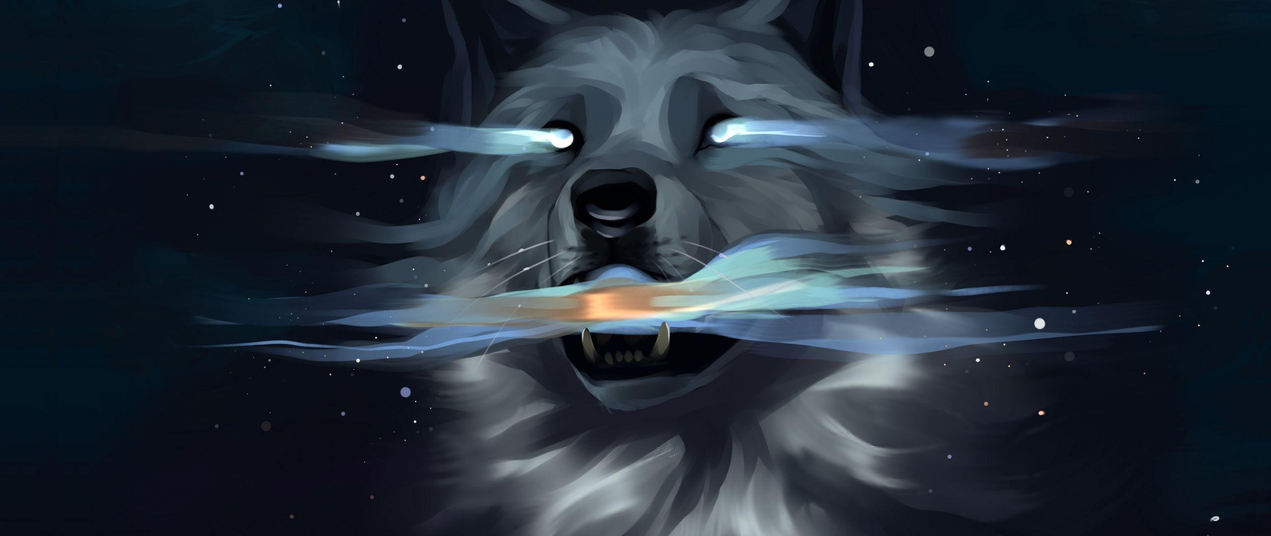 2560x1080 Wolf's muzzle, fantasy, art wallpaper,. Art, Art wallpaper, Wallpaper