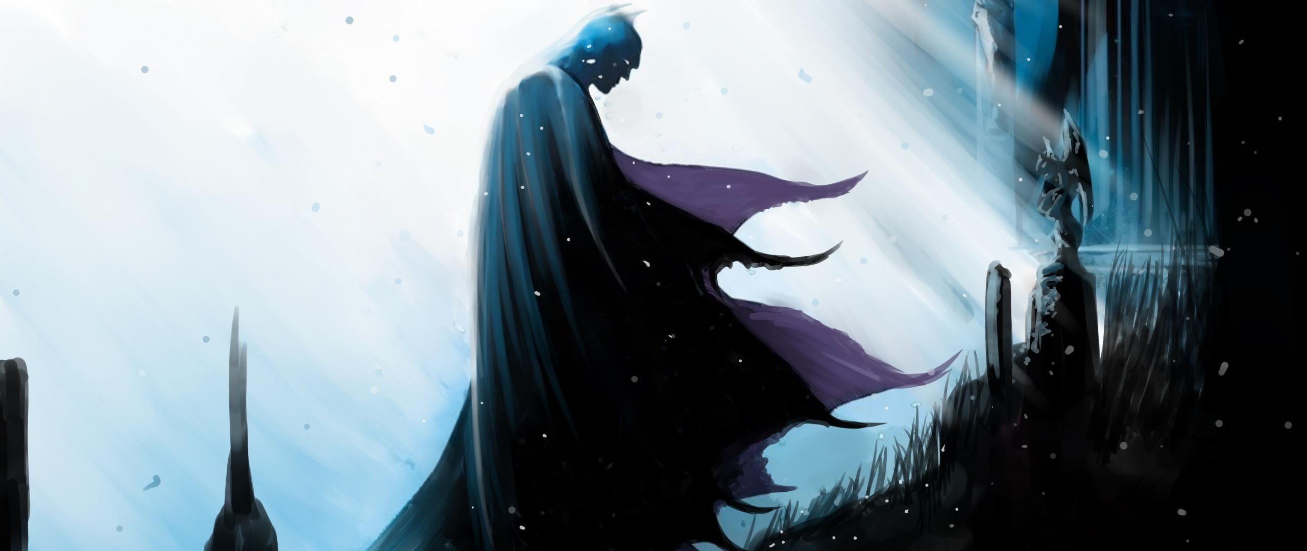 2560x1080 Batman, Dark, Paint Art, Wallpaper 4k Artwork