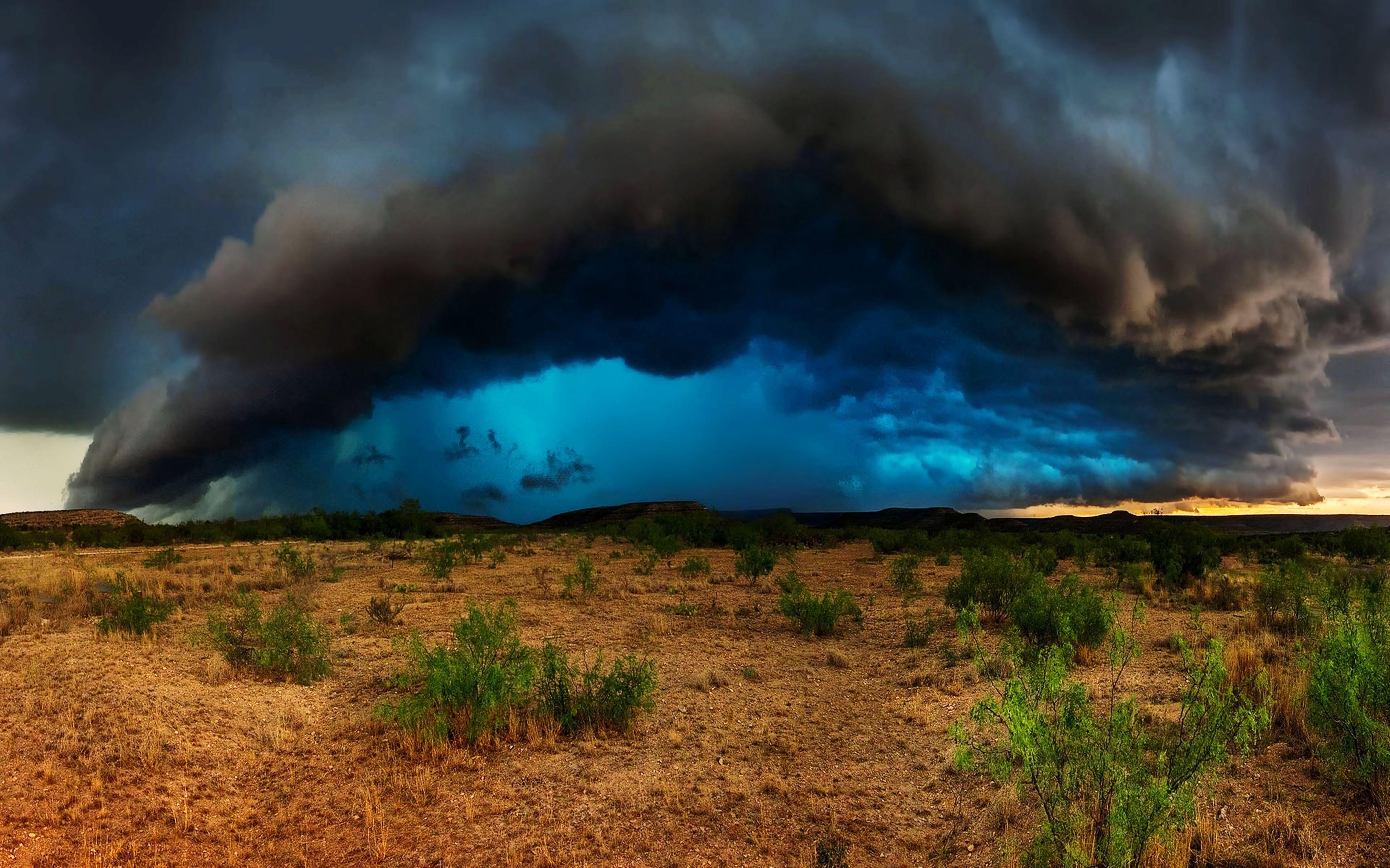 3840x2400 desert rain storms. Storm wallpaper, Landscape, Nature