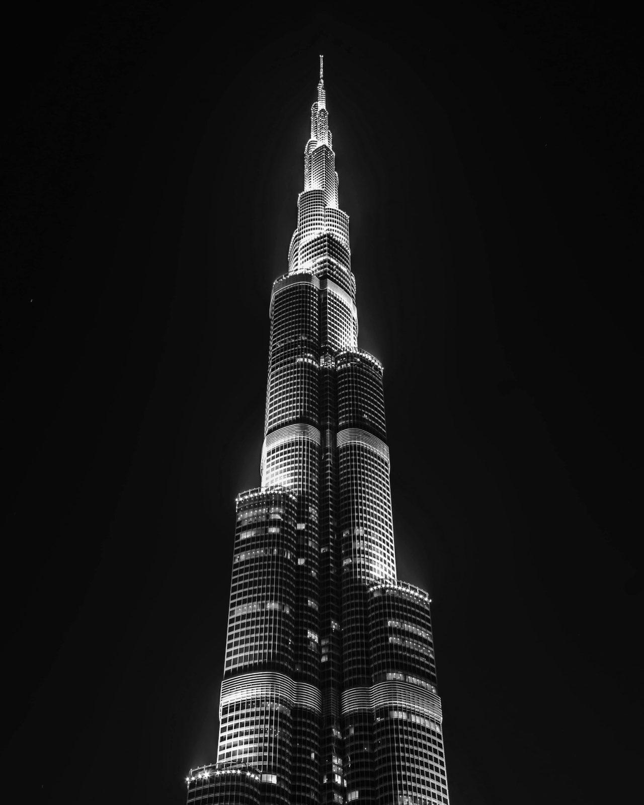1280x1600 Night Burj Khalifa Mobile Wallpaper