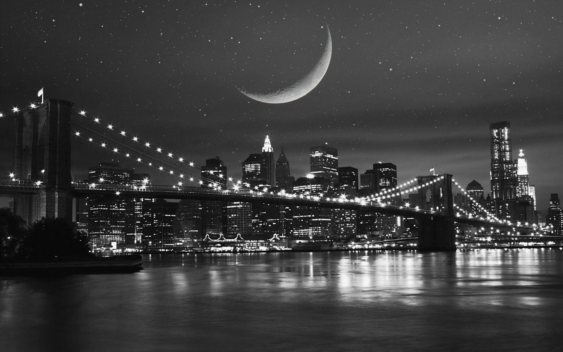 1920x1200 Brooklyn Bridge Black And White Best Wallpaper 23387