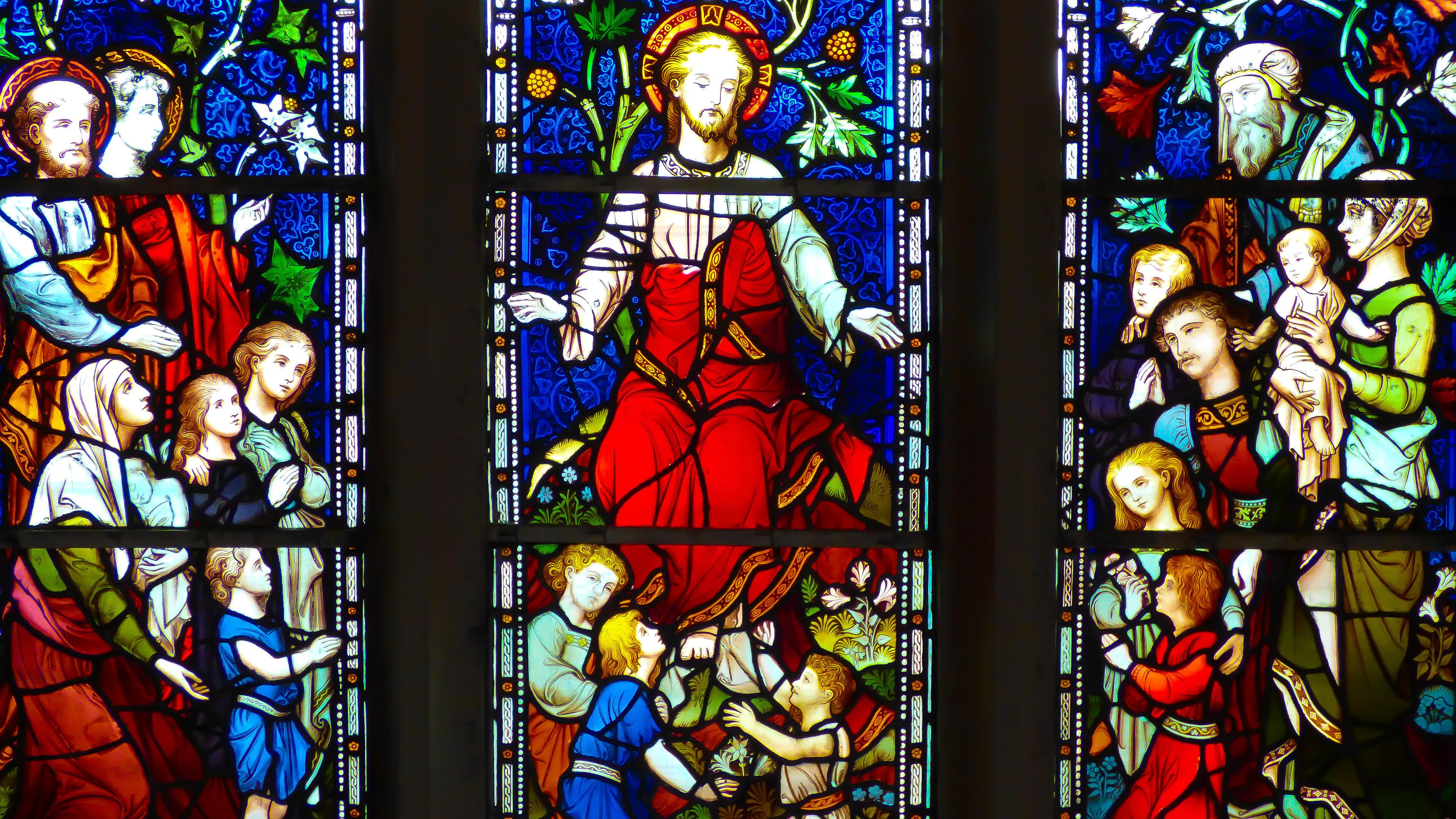 3840x2160 Religious Stained Glass Window Wallpaper:3840x2160