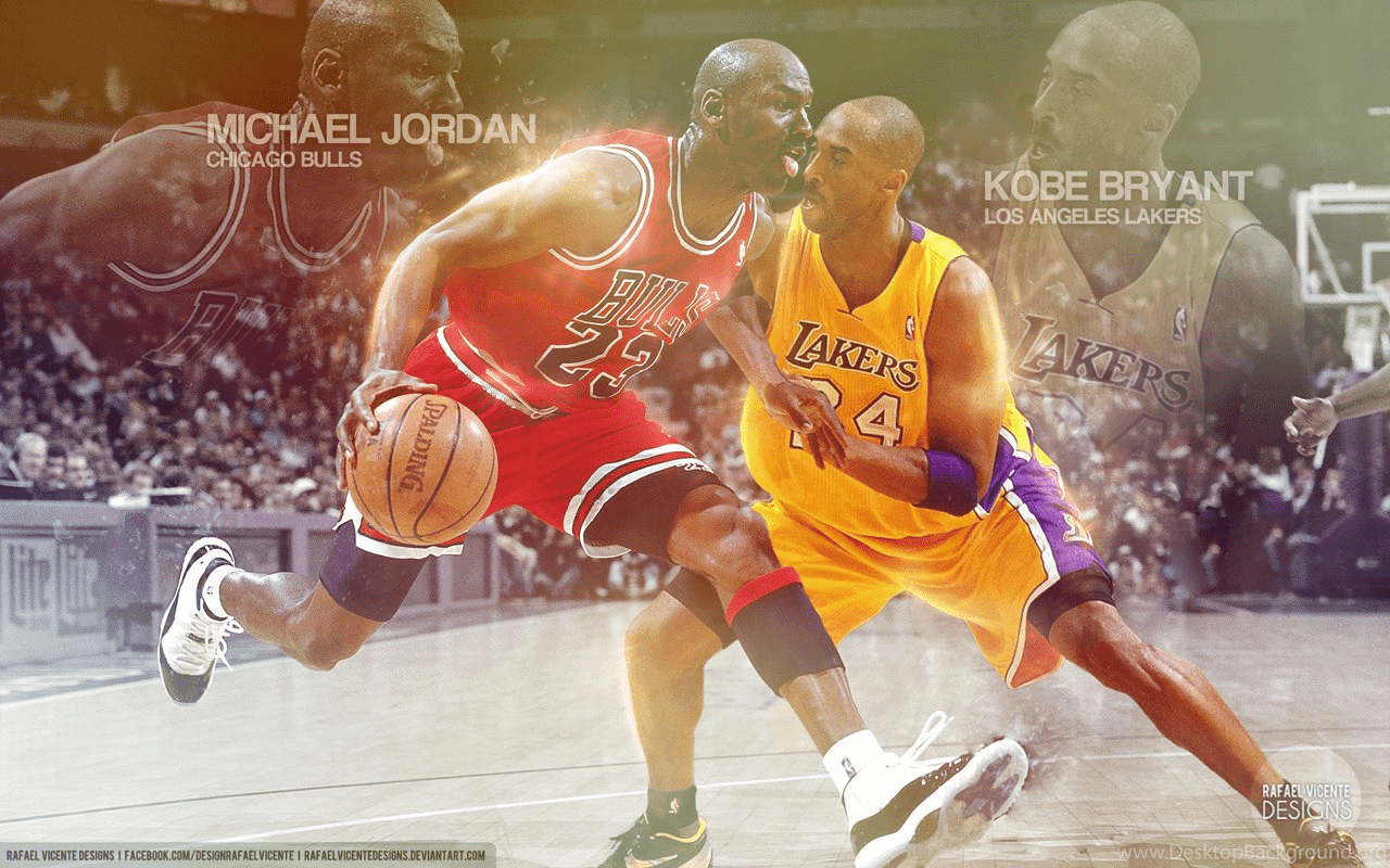 1280x800 Kobe Vs Jordan NBA Wallpaper Streetball Desktop Background