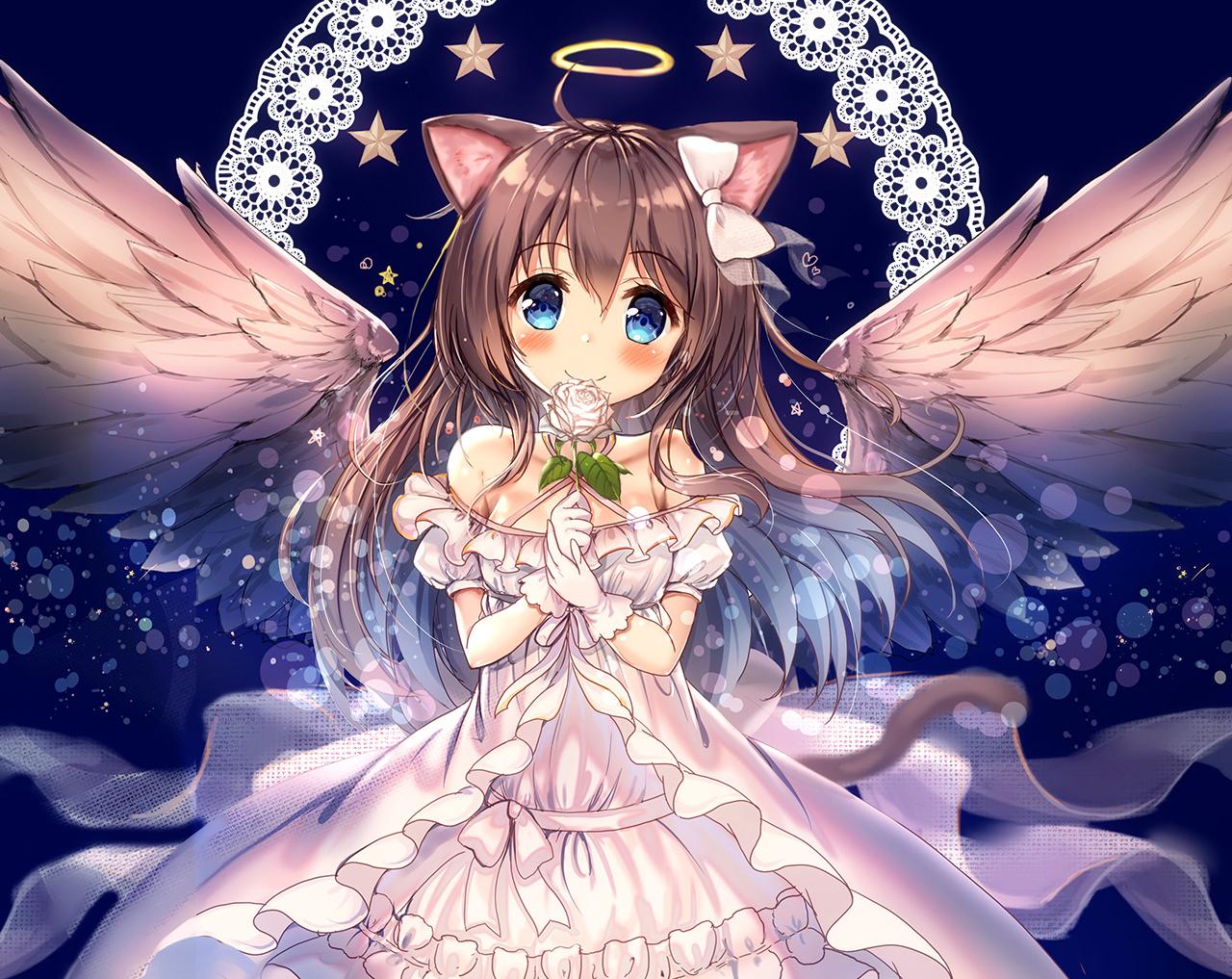 anime angel girl wings