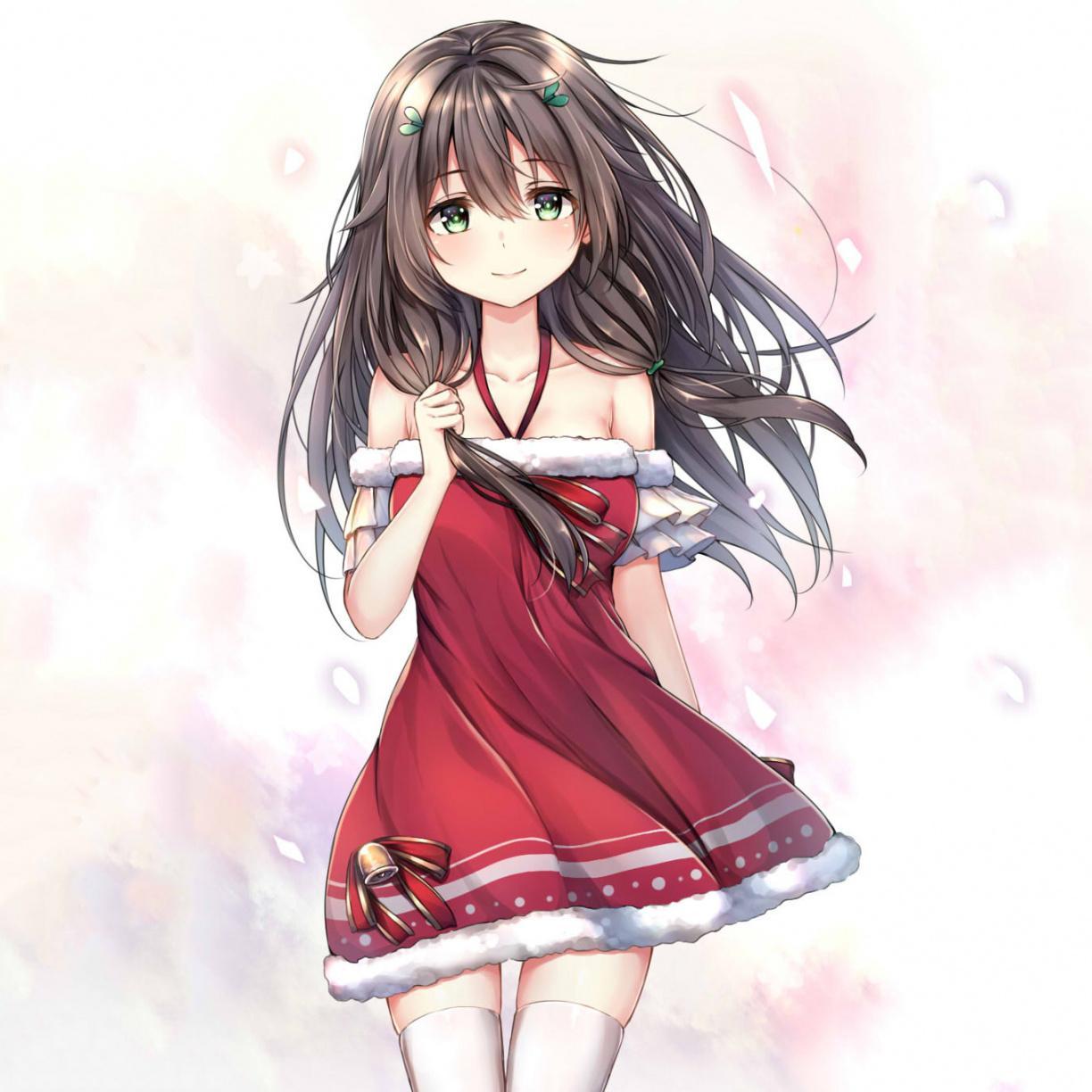 Cute Anime Christmas Girl Wallpapers - Top Free Cute Anime Christmas Girl  Backgrounds - WallpaperAccess