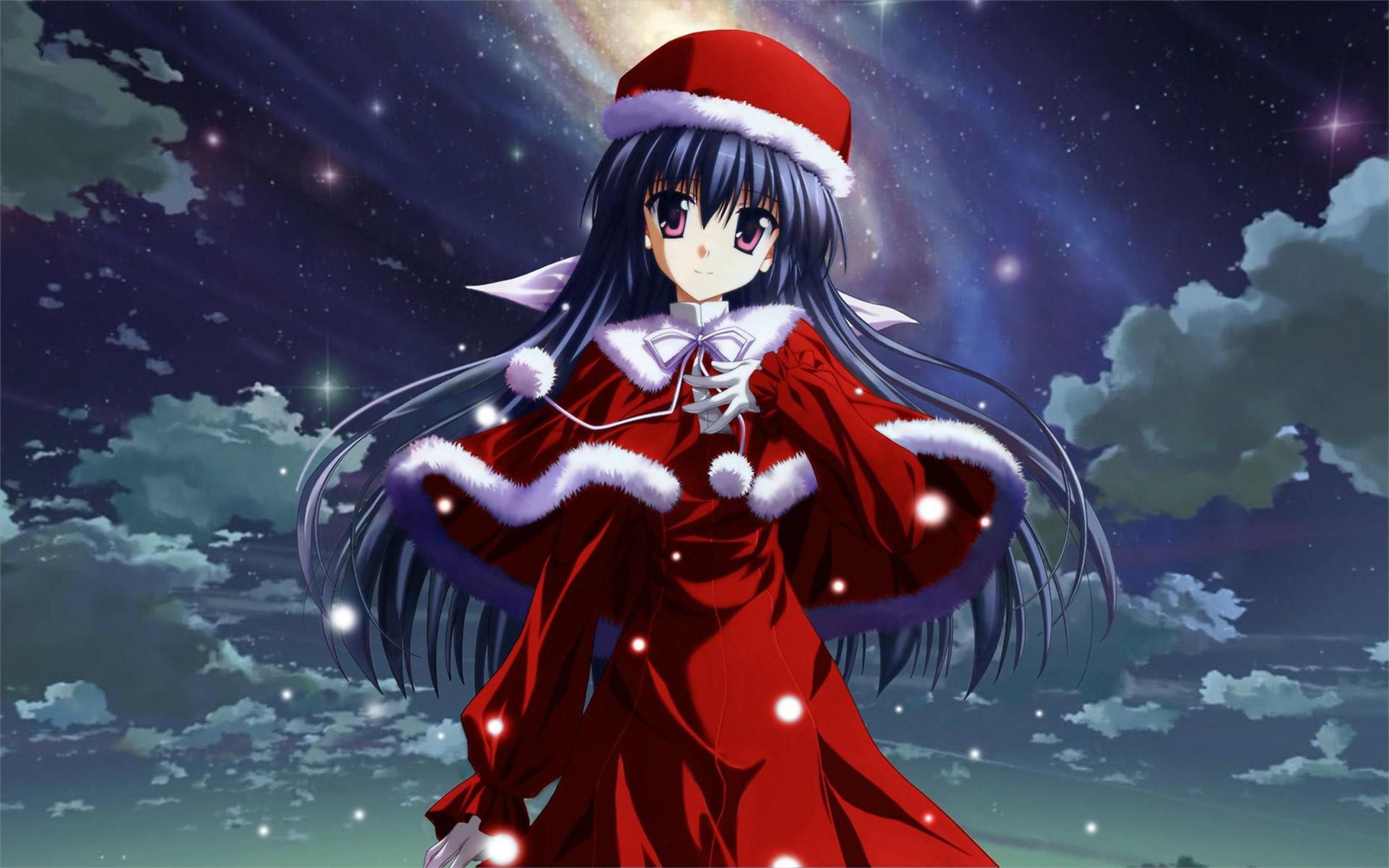 Cute Anime Christmas Girl Wallpapers Top Free Cute Anime Christmas Girl Backgrounds