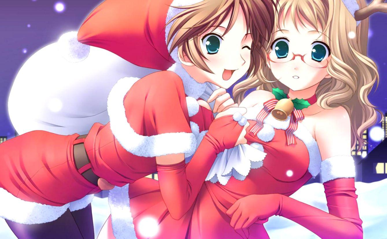 1339x828 Beautiful Cute Anime Christmas Wallpaper