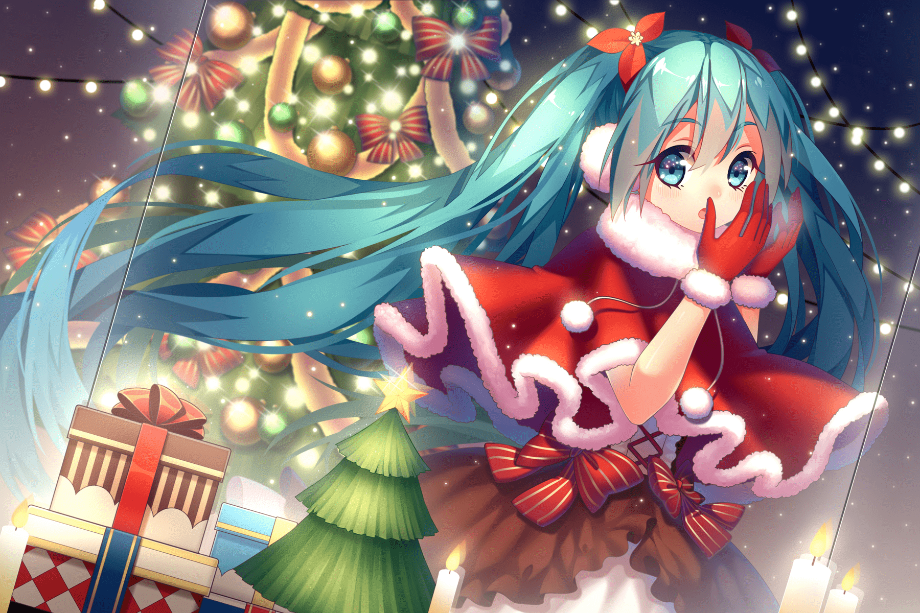 1800x1200 Hd Cute Anime Christmas Picture Christmas Wallpaper HD