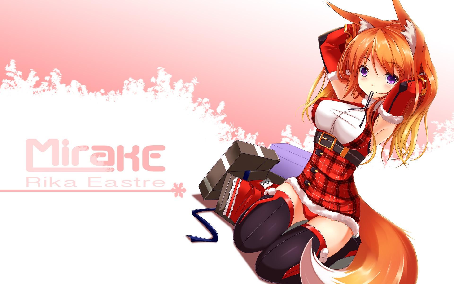 1920x1200 Cute Christmas Anime Girl