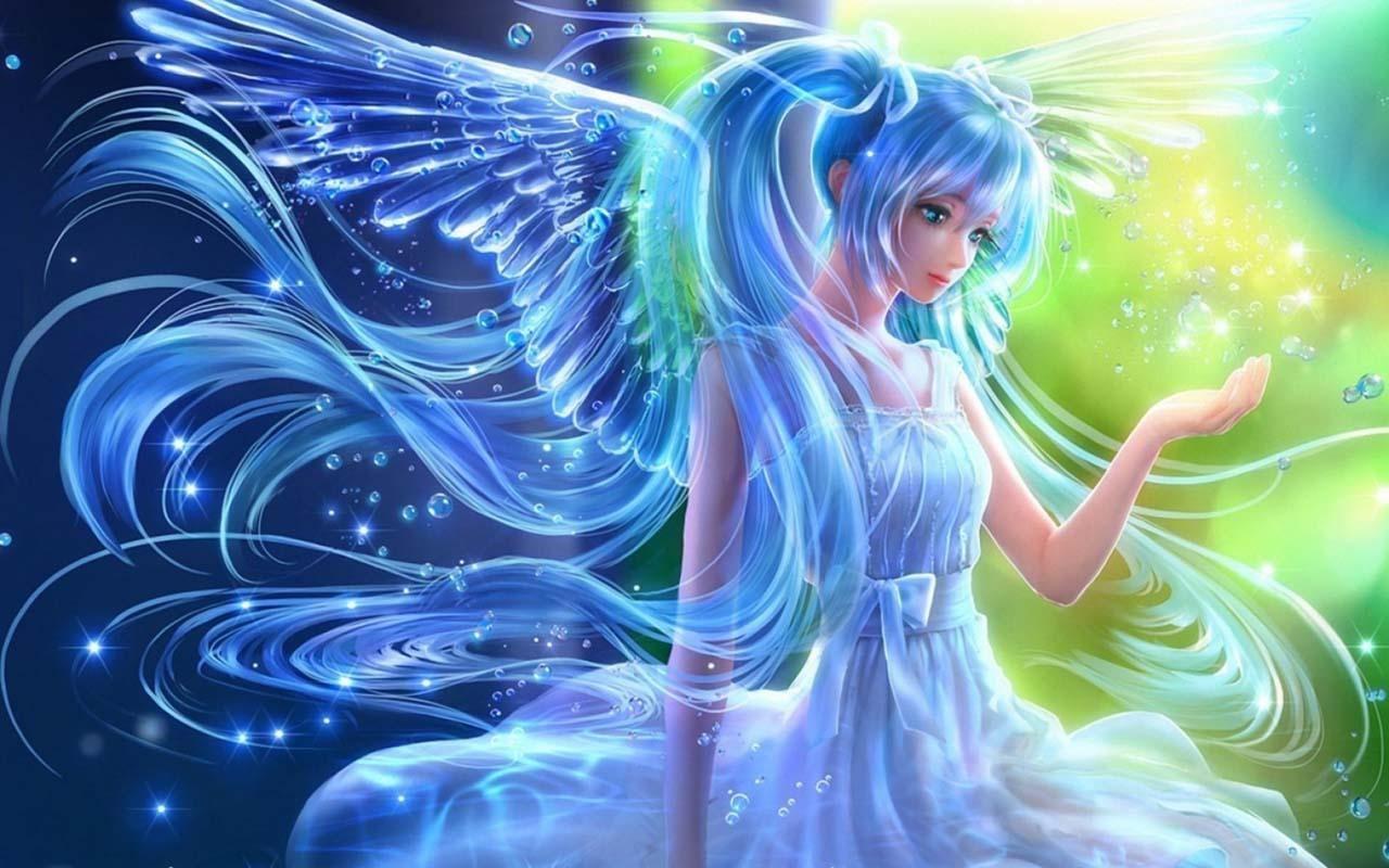 1280x800 angels and devils background wallpaper, Anime angel girl, Angel wallpaper