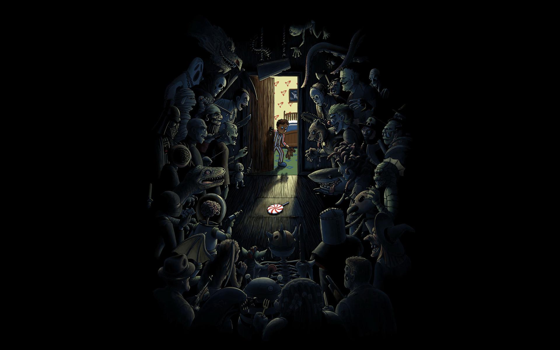 1920x1200 Scary Anime Background