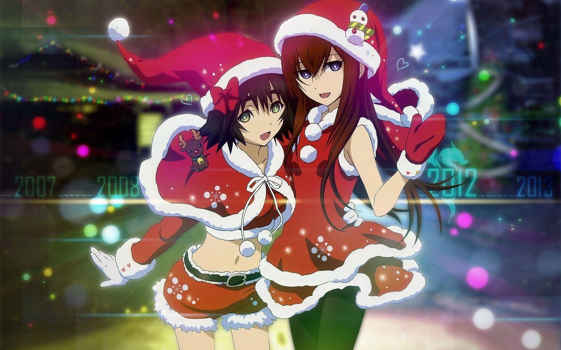 1920x1200 Cute Anime Girl Christmas wallpaper HD. Wallpaper, Background