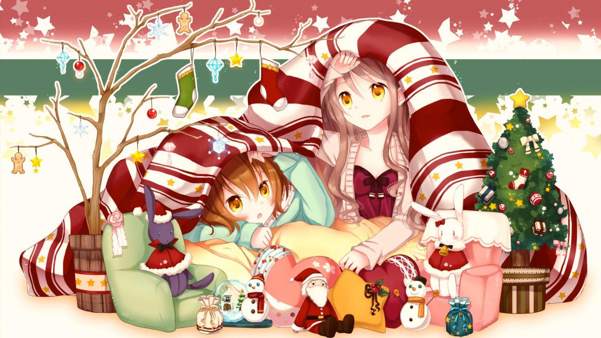 1920x1080 Anime Merry Christmas 2020 Wallpaper