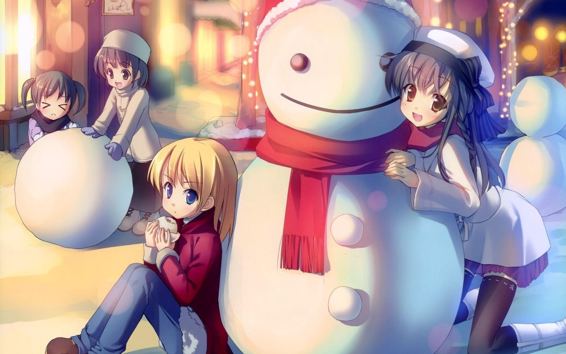 1920x1200 Background Xmas Anime Wallpaper