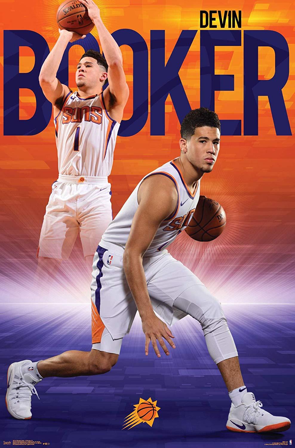 988x1500 Devin Booker Suns iPhone Wallpaper