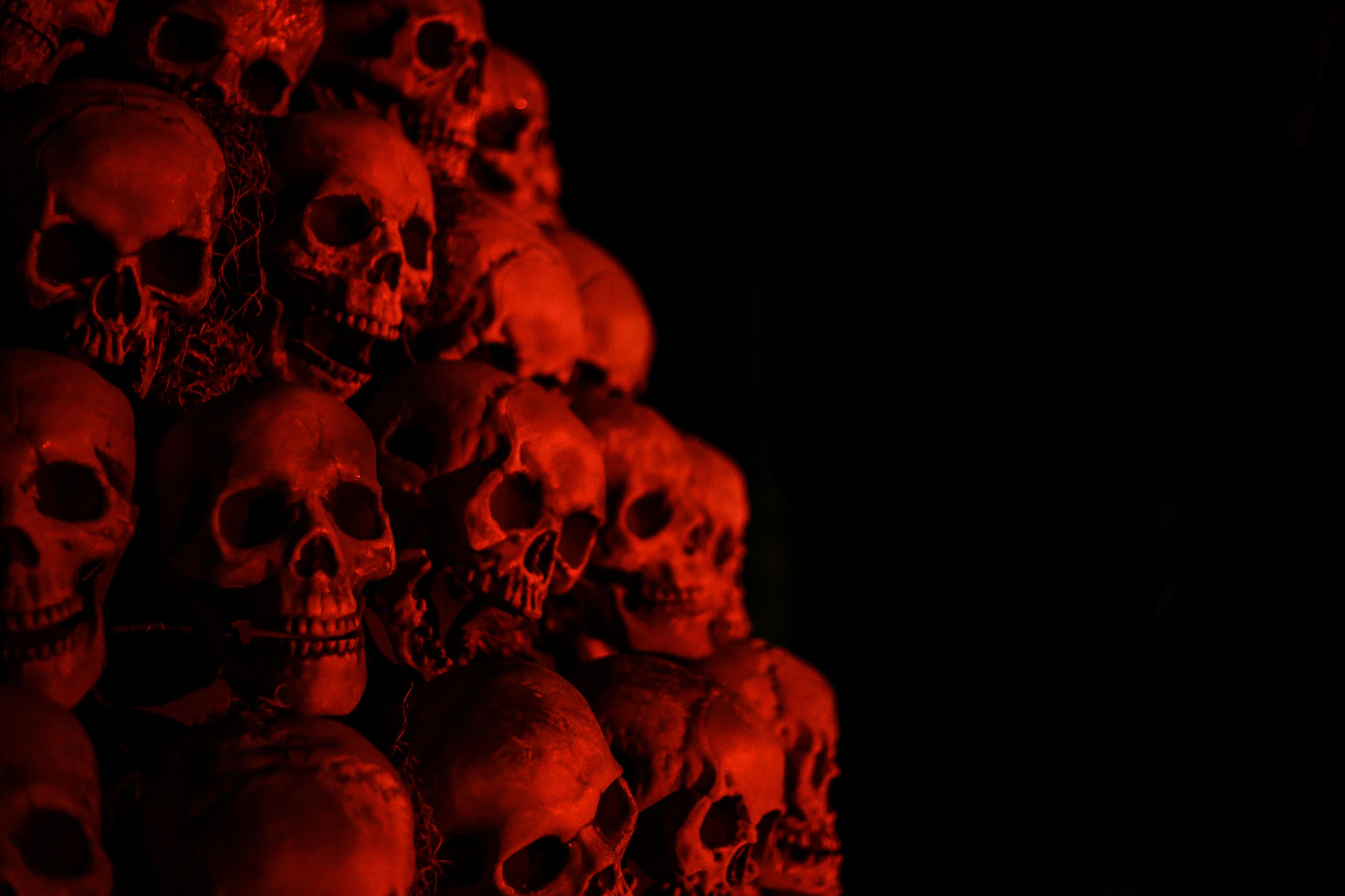 5760x3840 5760x3840 halloween, cannibal, ancient, medical, light, horror, red, bones, human, Creative Commons image, eerie, skull, massacre, skulls, tribal, dark