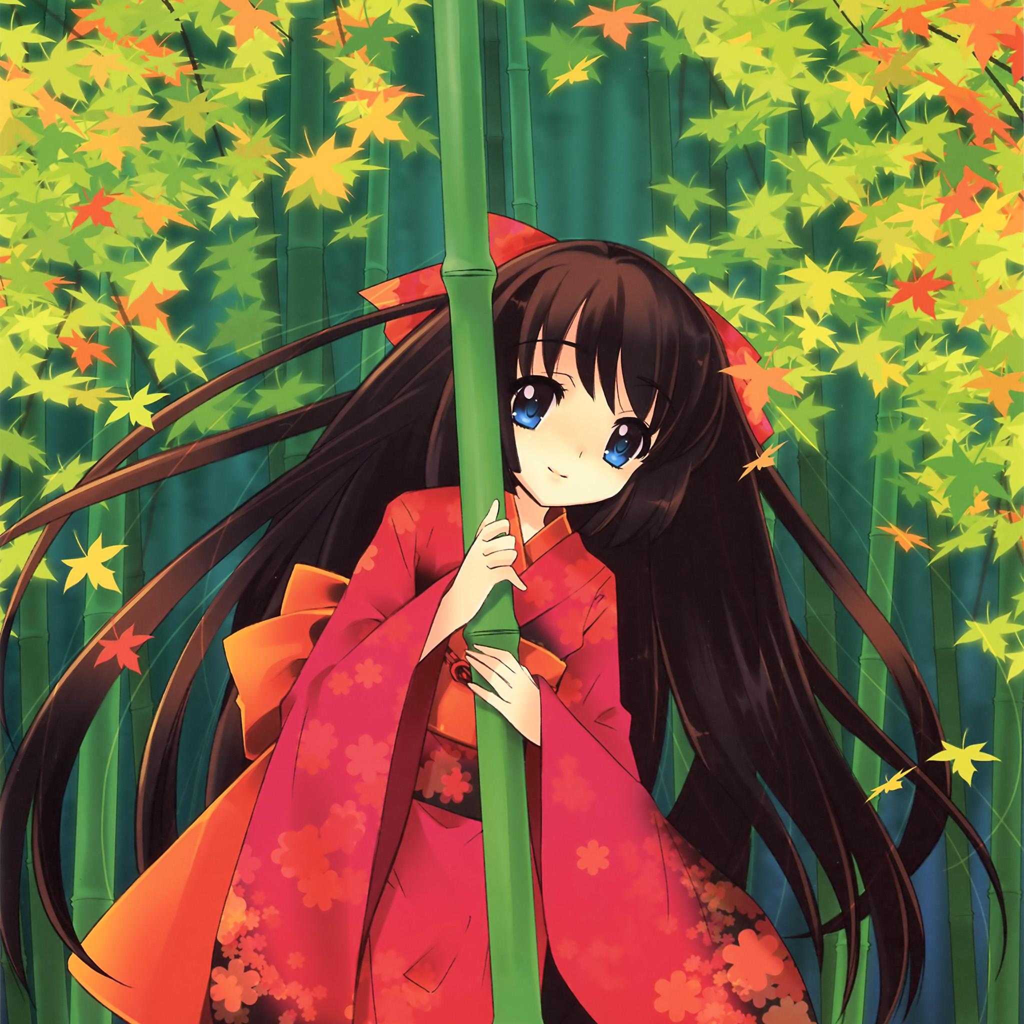 2048x2048 iPad wallpaper girl japan art cute