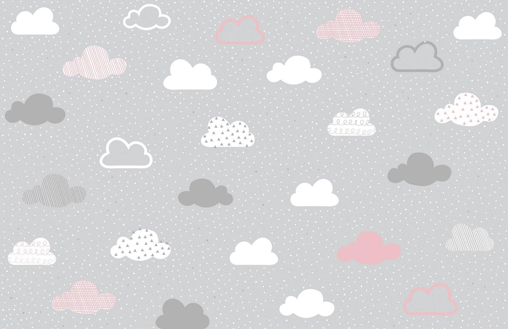 1650x1070 Pink & Gray Cloud Pattern Wallpaper