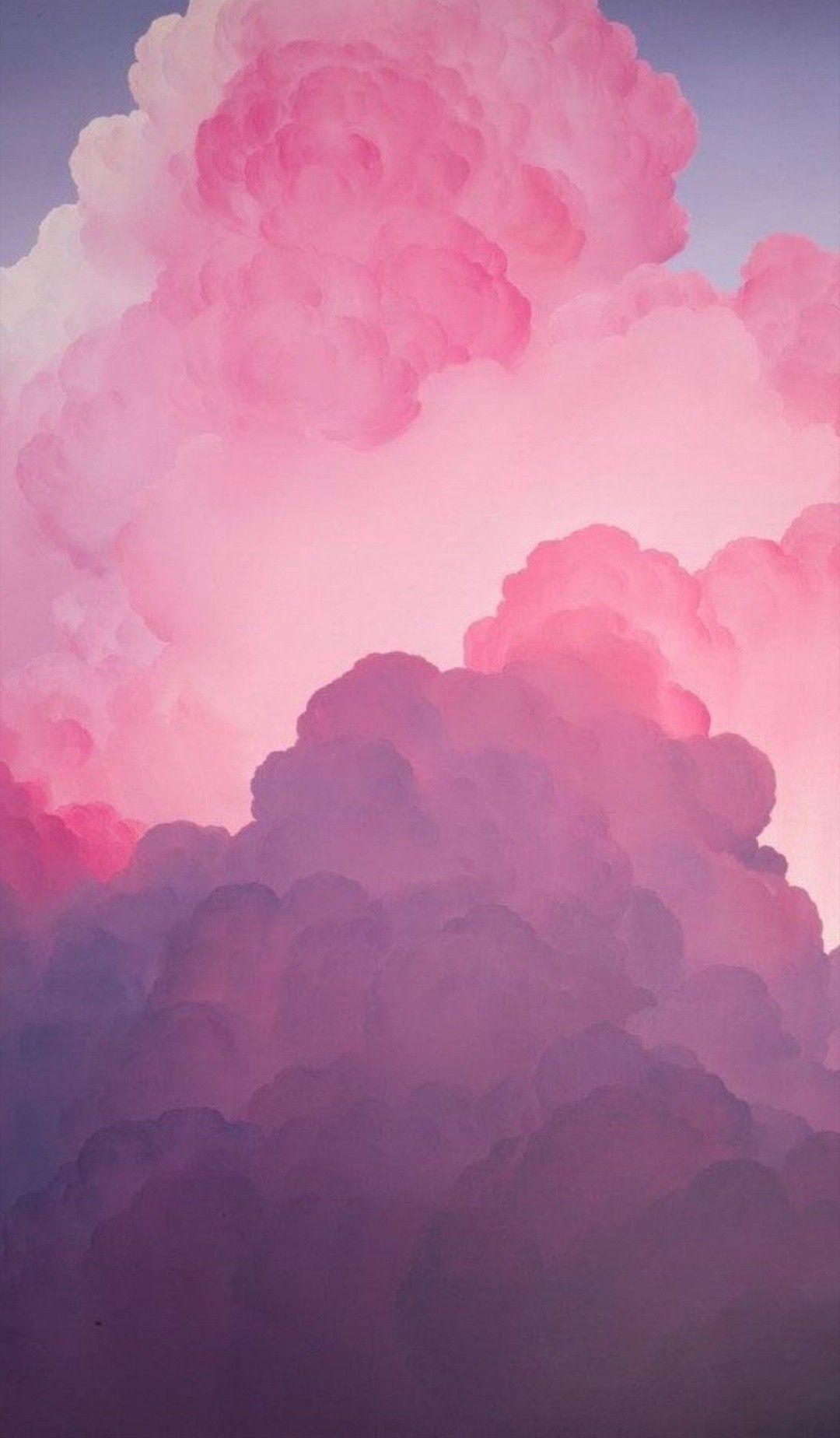 1080x1848 Wallpaper Pink Clouds Tumblr