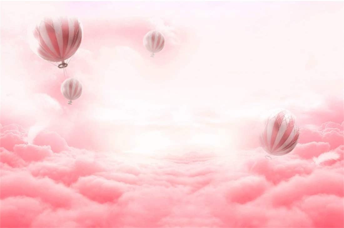 1100x729 Amazon.com : Yeele 10x6.5ft Photography Background Pink Hot Air Balloon Fantasy Kids Birthday Party Events Decoration Newborn Baby Dream Wonderland Pink Clouds Baby Shower Photo Booth Backdrop Wallpaper : Camera & Photo