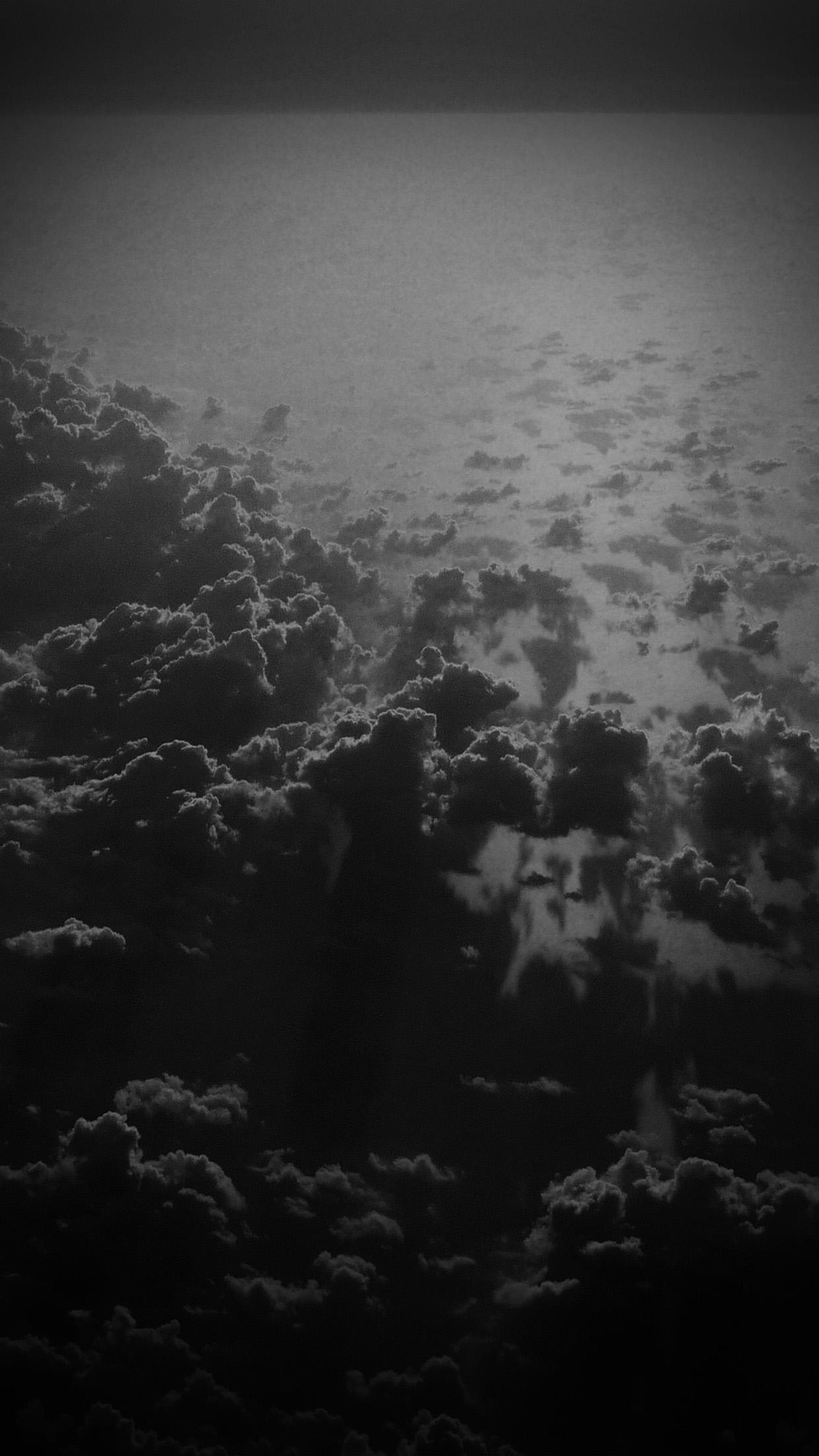 1242x2208 iPhone Black And White Clouds Wallpaper