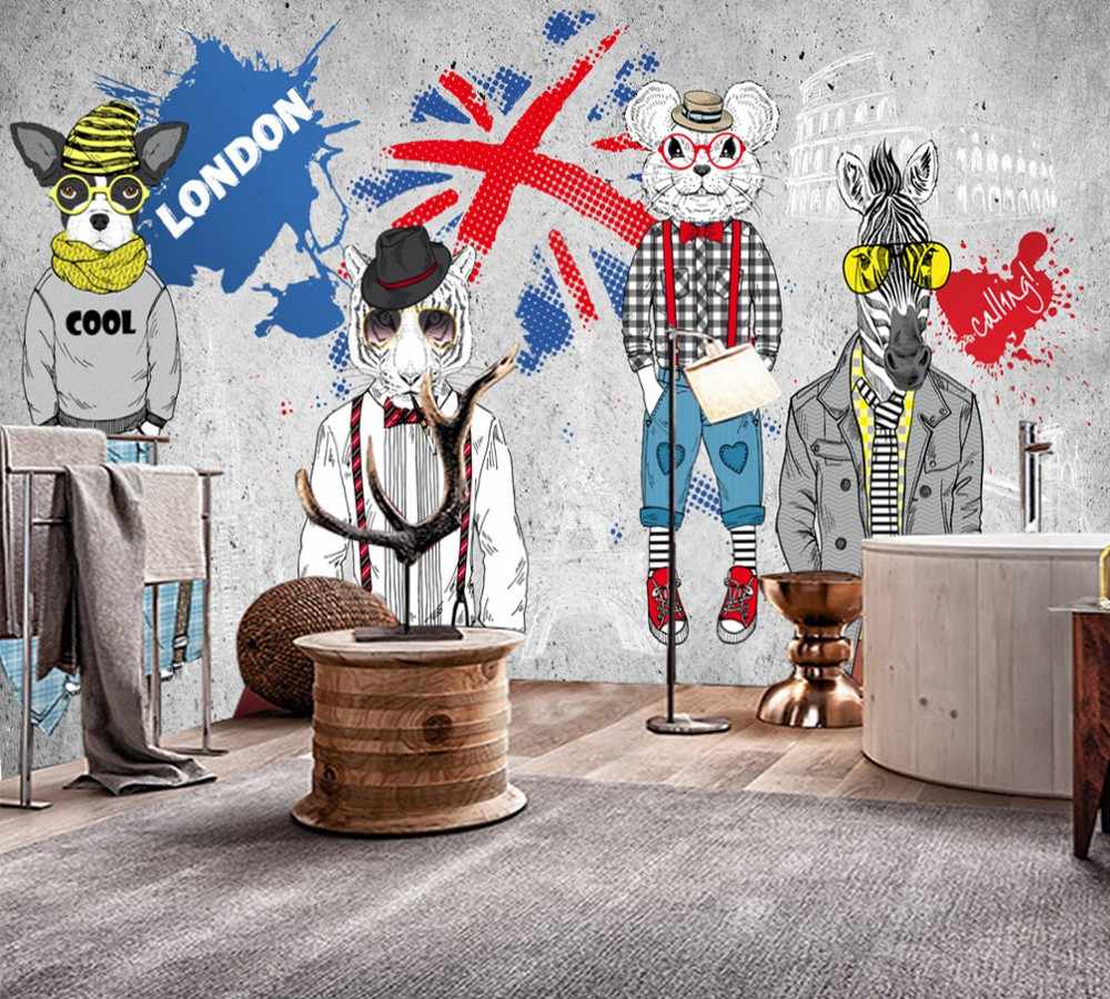 1000x900 Drop Shipping Custom Wallpaper Cement Wall Flag Abstract Animal Clothing Background Wall Mural Design Modern Wallpaper Bedroom. Wallpaper