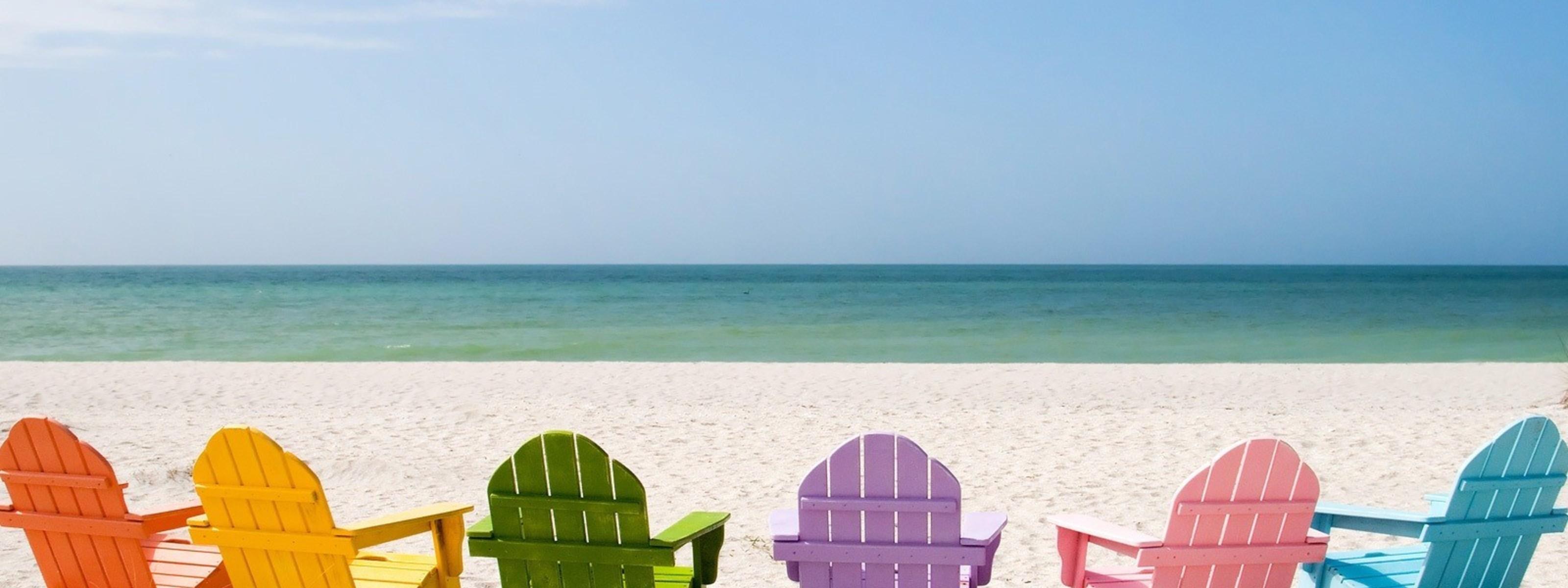 3200x1200 Beach Chairs Desktop Background. Chairs Wallpaper, Beach Chairs Desktop Background and Chairs Water View Wallpaper