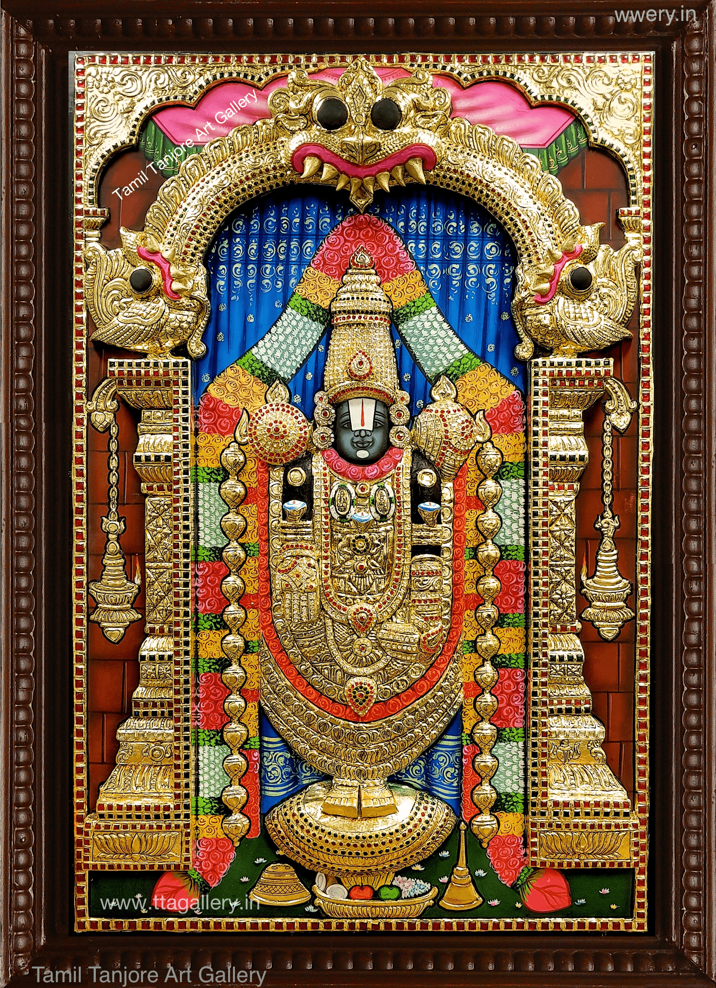 1472x2031 3D Thirupathi Balaji Blue Tanjore Painting. Tanjore painting, Lord ganesha paintings, Kerala mural painting