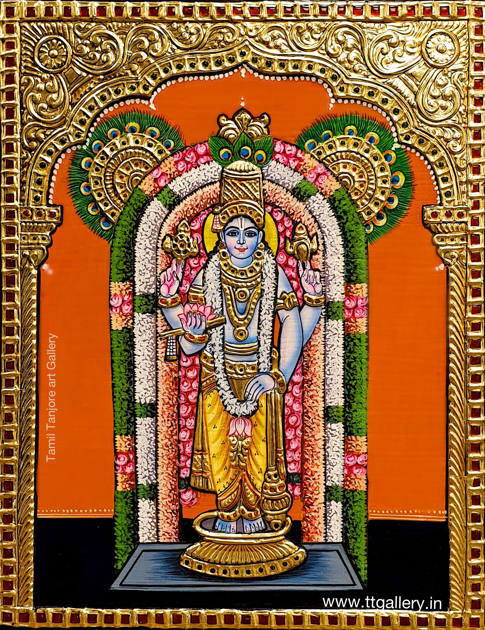 1676x2176 GURUVAYURAPPAN Tanjore Painting. Tanjore painting, Kerala mural painting, Krishna painting