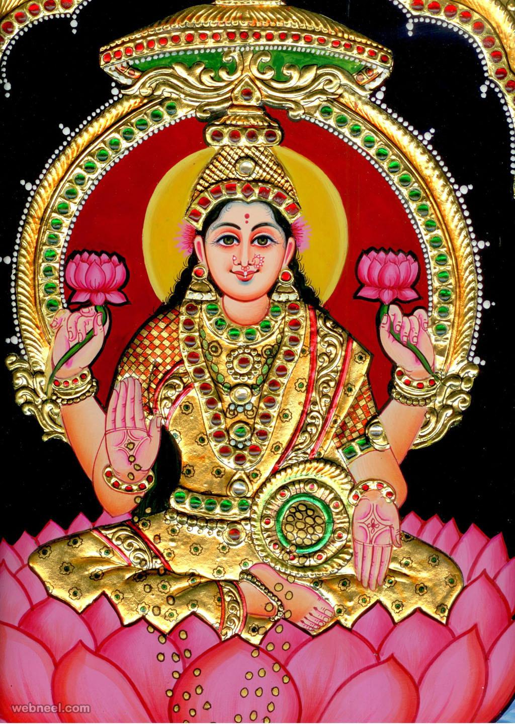 1024x1439 Tanjore Painting Lakshmi