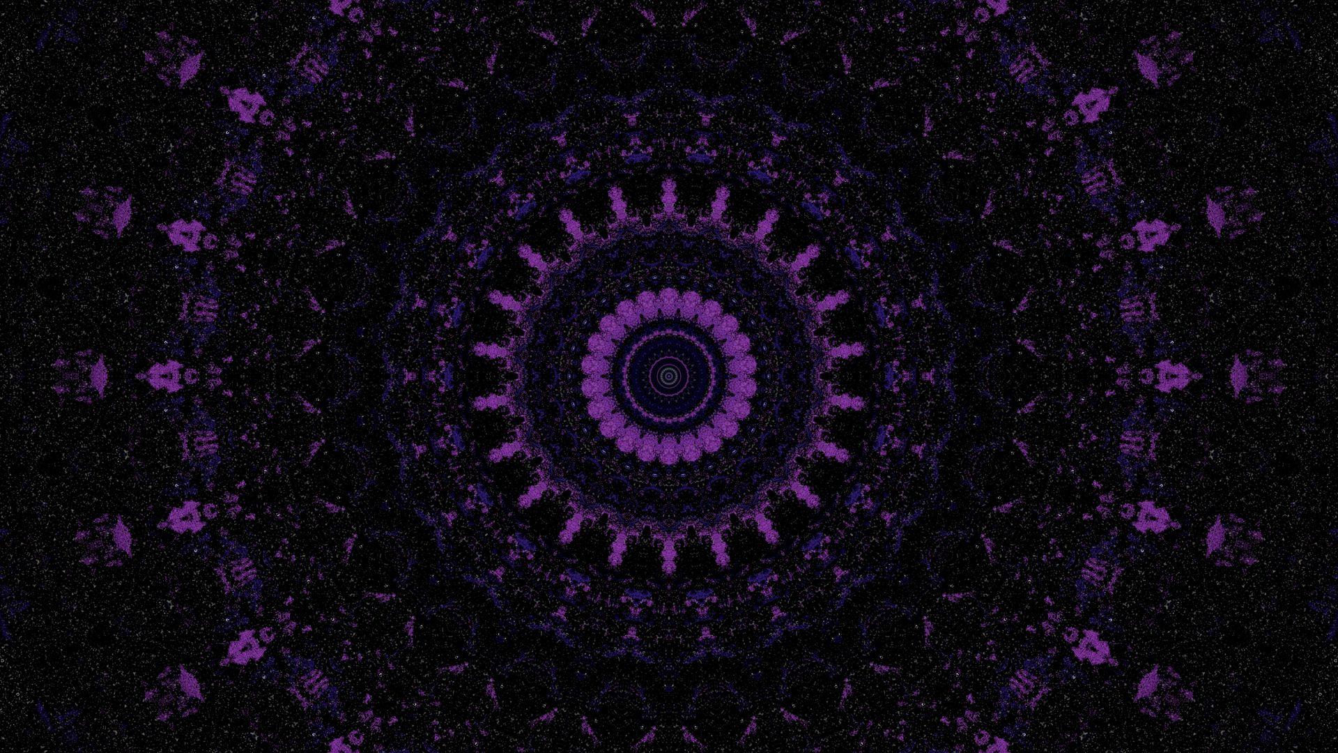 1920x1080 Download wallpaper 1920x1080 mandala, pattern, kaleidoscope, ornament, purple full hd, hdtv, fhd, 1080p HD background