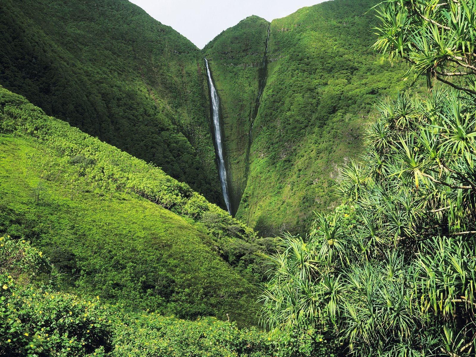 1600x1200 Tall Waterfall Wallpaper Waterfalls Nature Wallpaper in jpg format for free download