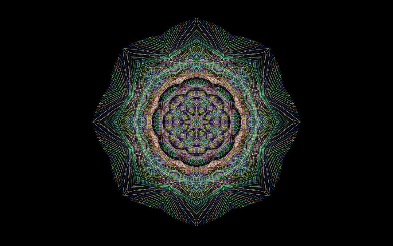 1280x800 Mandala Galaxy Owl Wallpaper