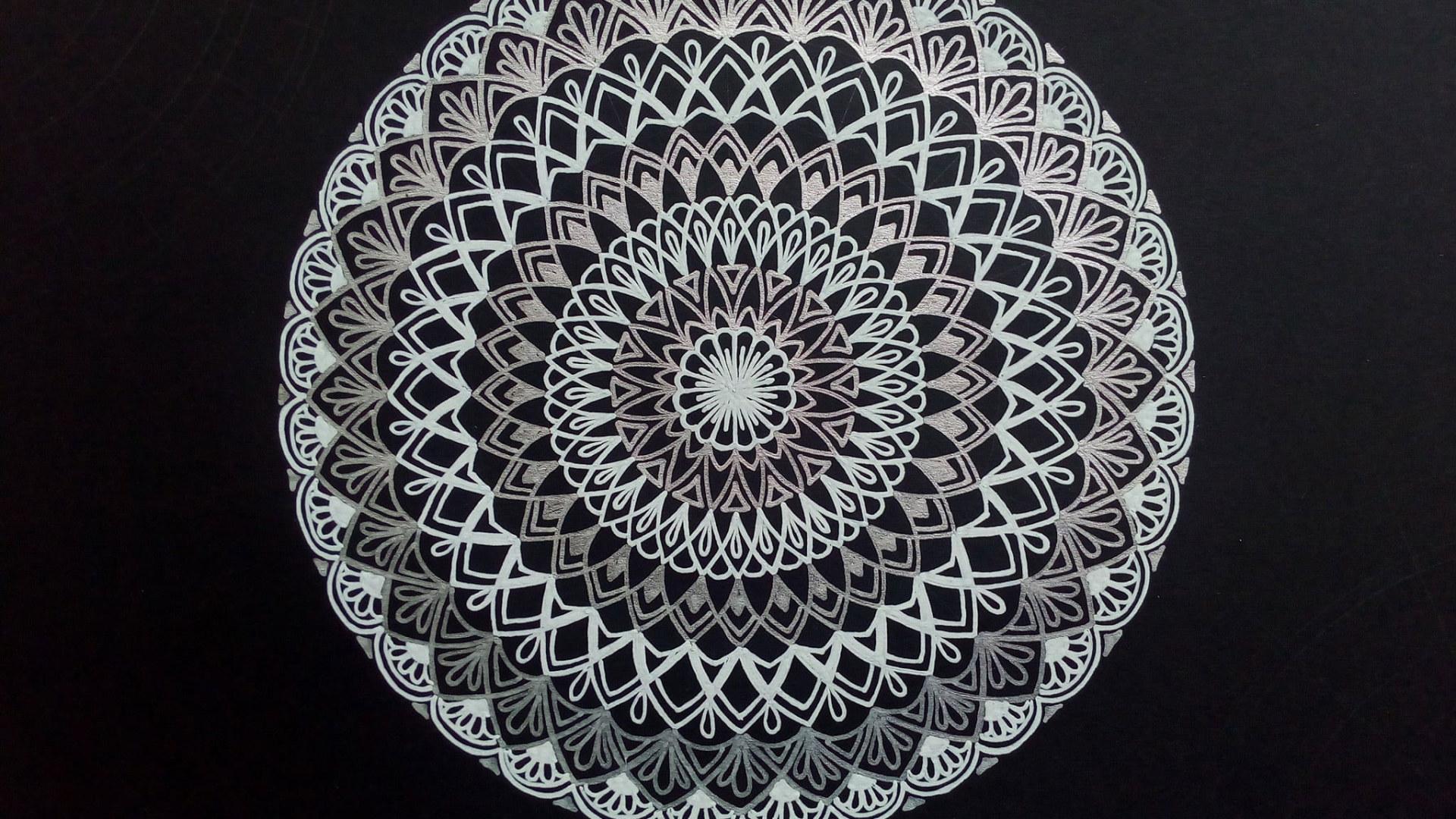 1920x1080 Wallpaper White And Black Floral Illustration Mandala • Wallpaper For You HD Wallpaper For Desktop & Mobile