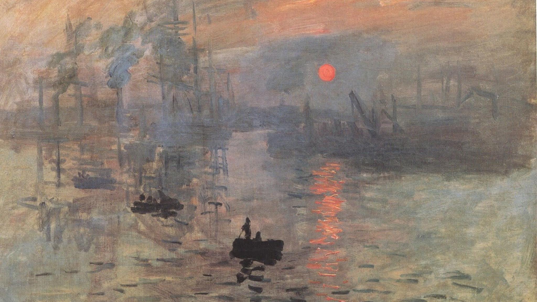 2048x1152 Paining wallpaper of boat during golden hour, artwork, painting, Claude Monet • Wallpaper For You HD Wallpaper For Desktop & Mobile