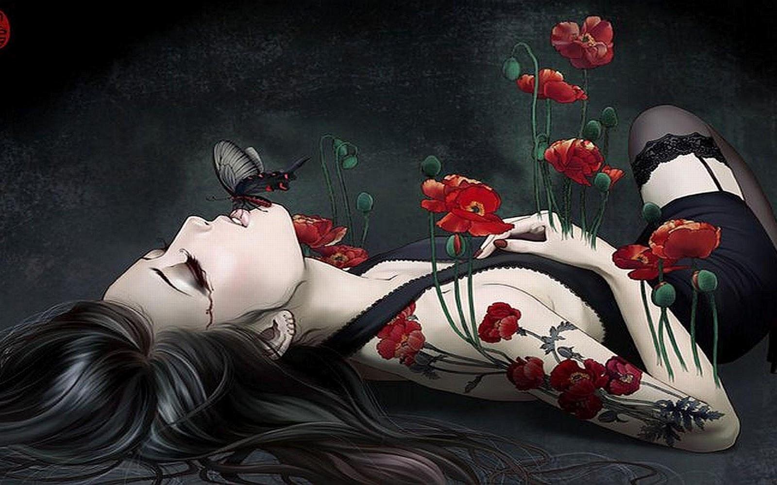 1600x1000 Anime Vampire Girl Wallpaper